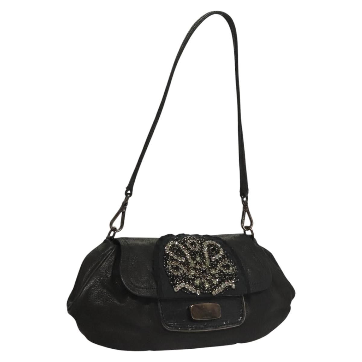 Prada PRADA Shoulder Bag Leather Black Auth 117887 | Grailed