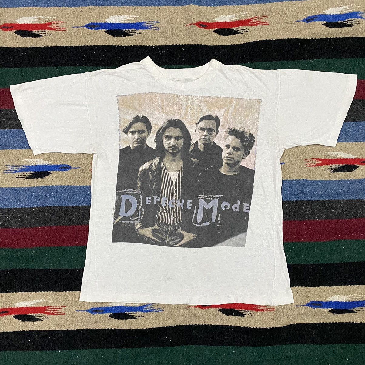 Image of Band Tees x Tour Tee Vintage 90's Depeche Mode T-Shirt in White, Men's (Size XL)