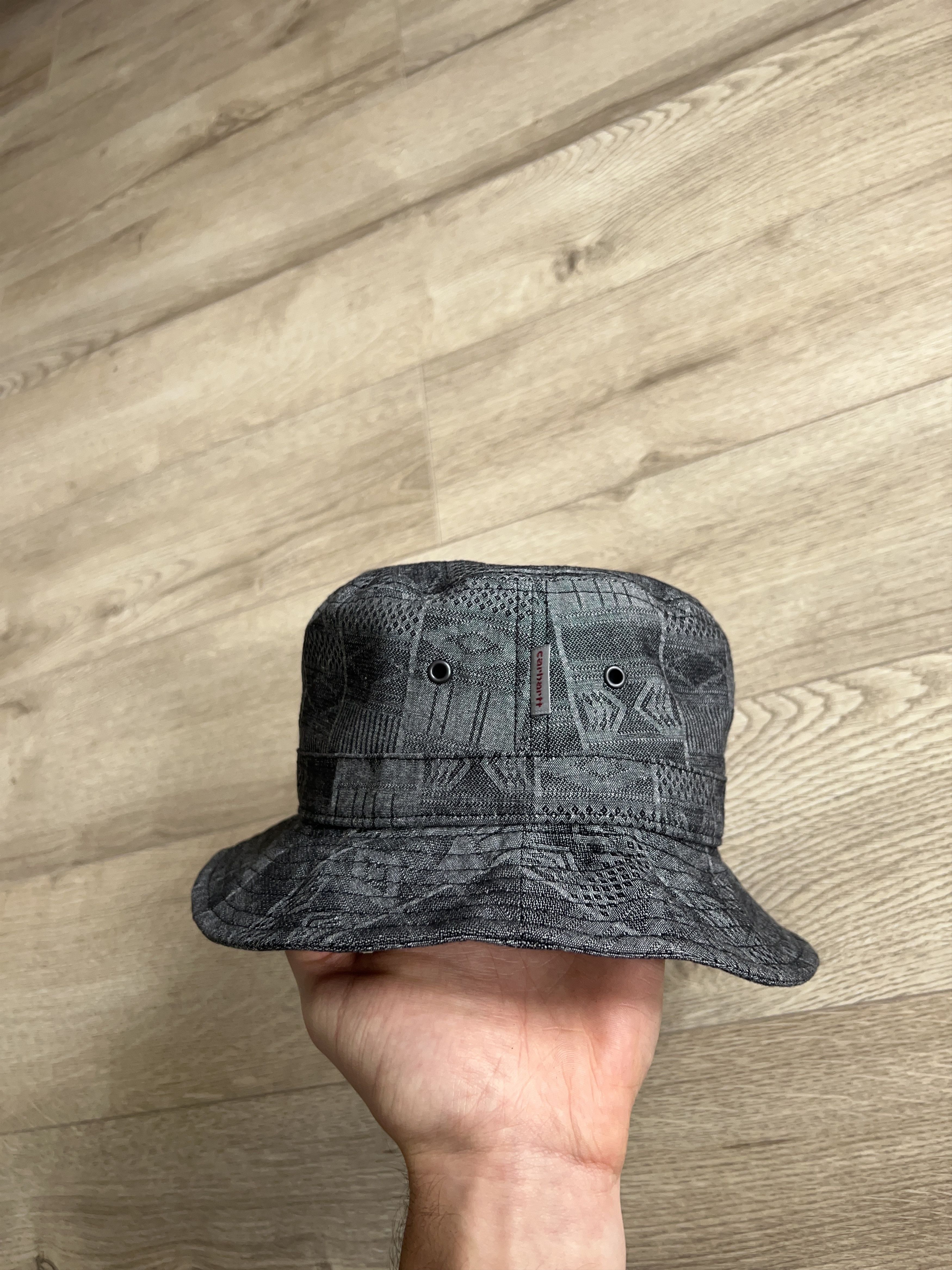 Carhartt × Designer × Starter Starter Carhartt Bucket Hat Apache Jacquard Gray SIze S/M Size 32 - 2 Thumbnail
