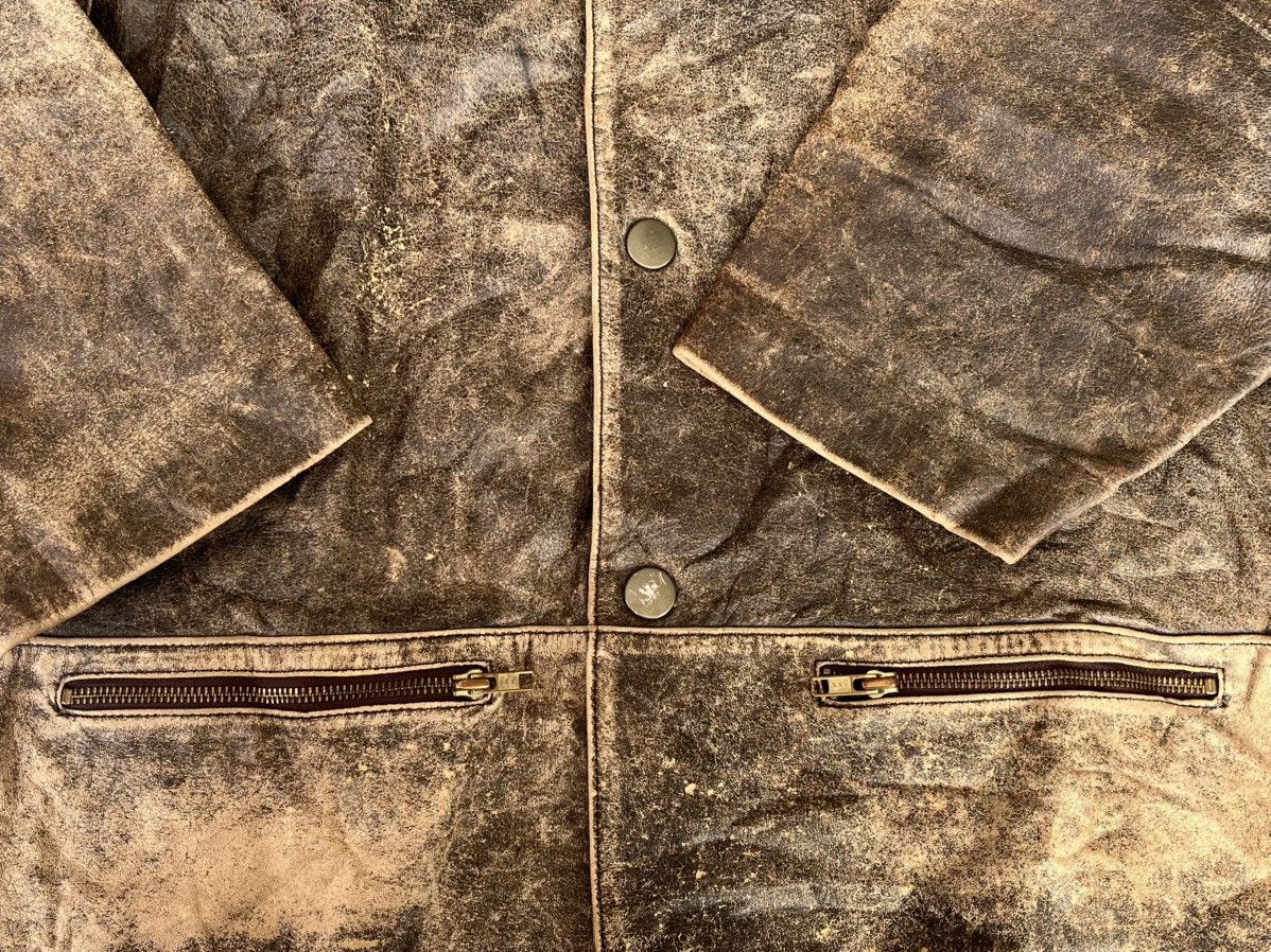 Japanese Brand Leather jacket kimono loose cut style Size US L / EU 52-54 / 3 - 11 Thumbnail