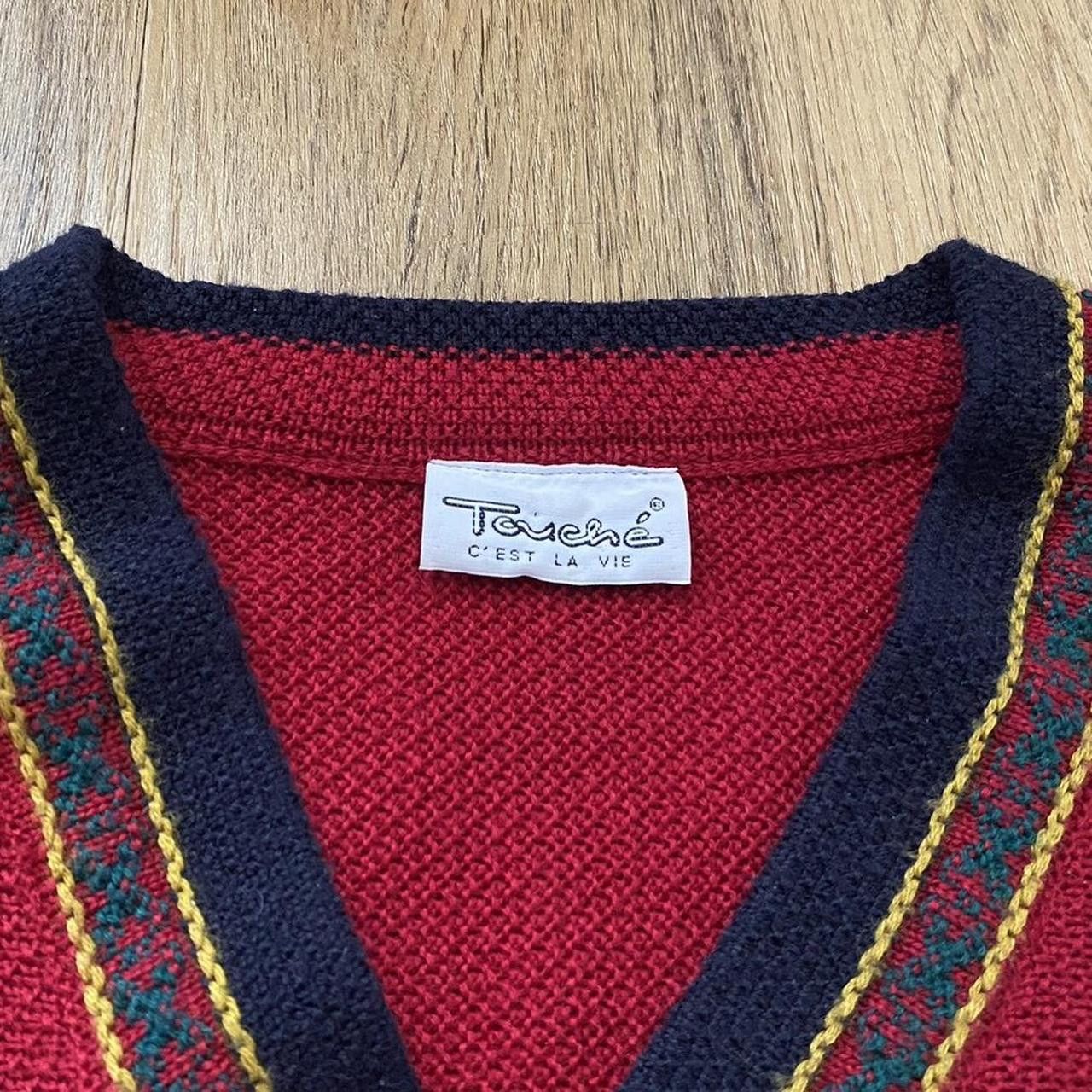 Other Wool Blue and red vintage 90s sweater Size US XXL / EU 58 / 5 - 4 Thumbnail