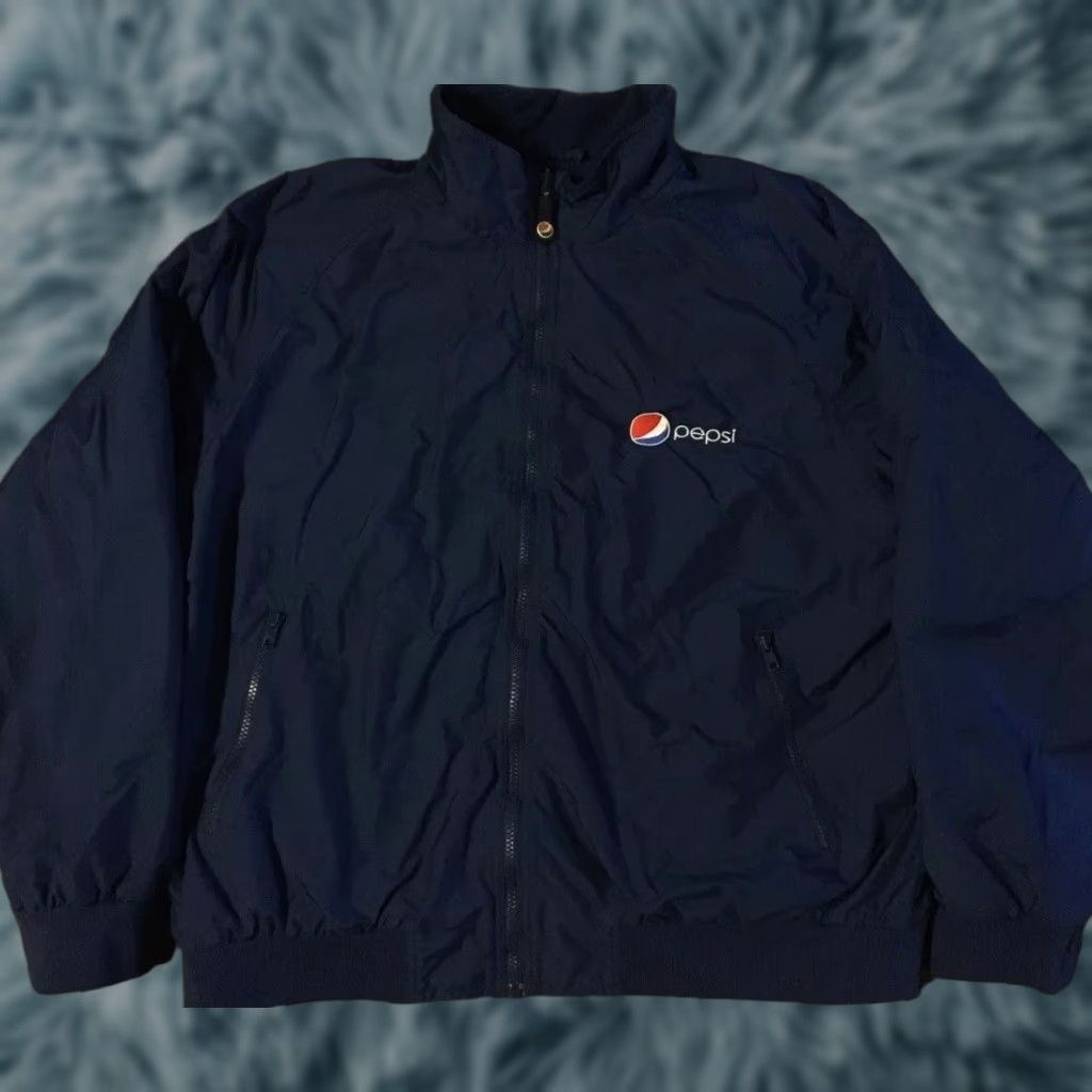 Vintage VINTAGE 90s Pepsi Soda Promo Jacket XXL Boxy Navy Blue Coca Cola Theme Grunge Bomber Jacket Men Large 2XL Size US XXL / EU 58 / 5 - 1 Thumbnail
