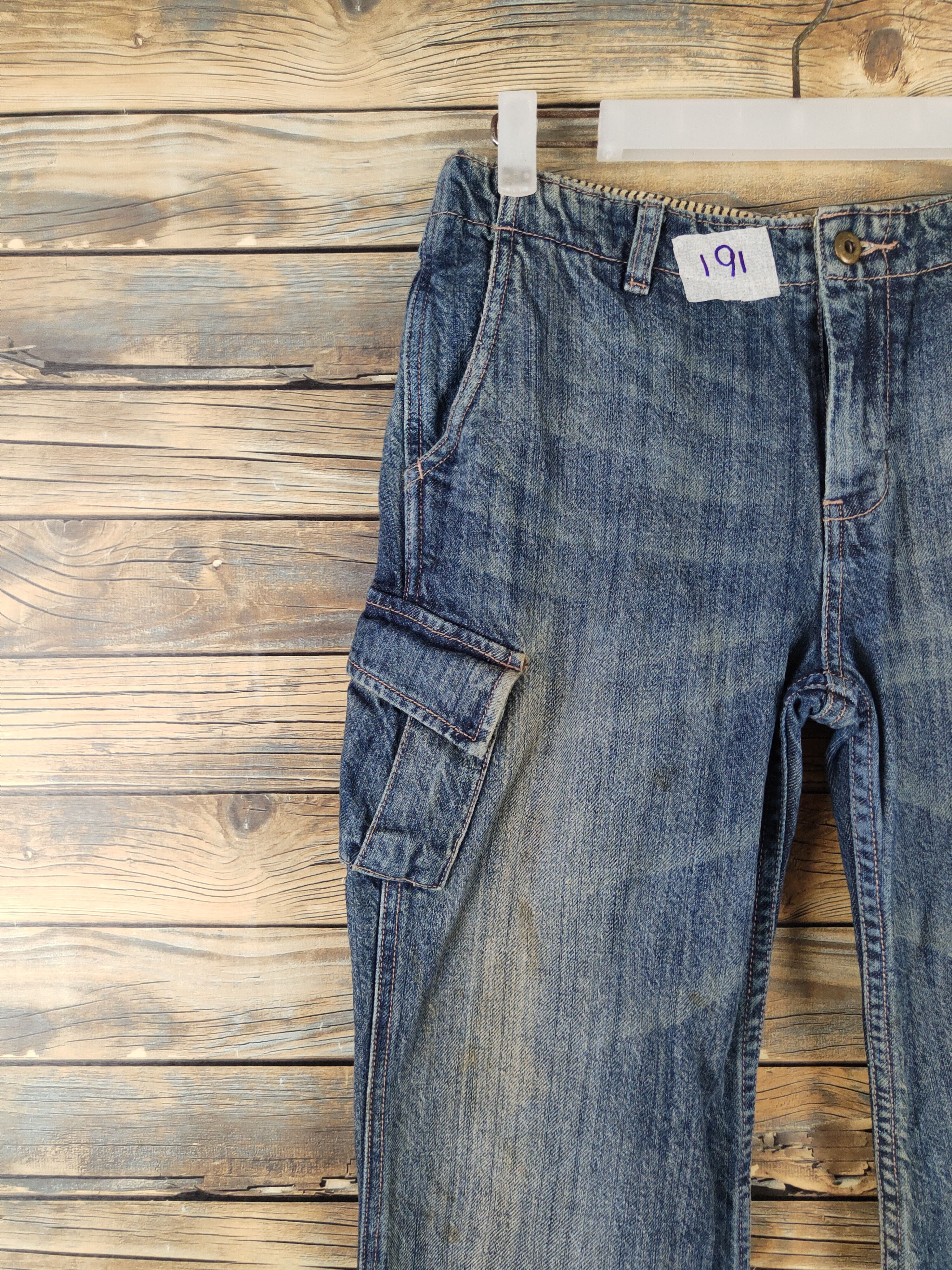 Japanese Brand DL Japan vintage Blue Distressed Ripped denim Jeans #191 Size US 28 / EU 44 - 3 Thumbnail