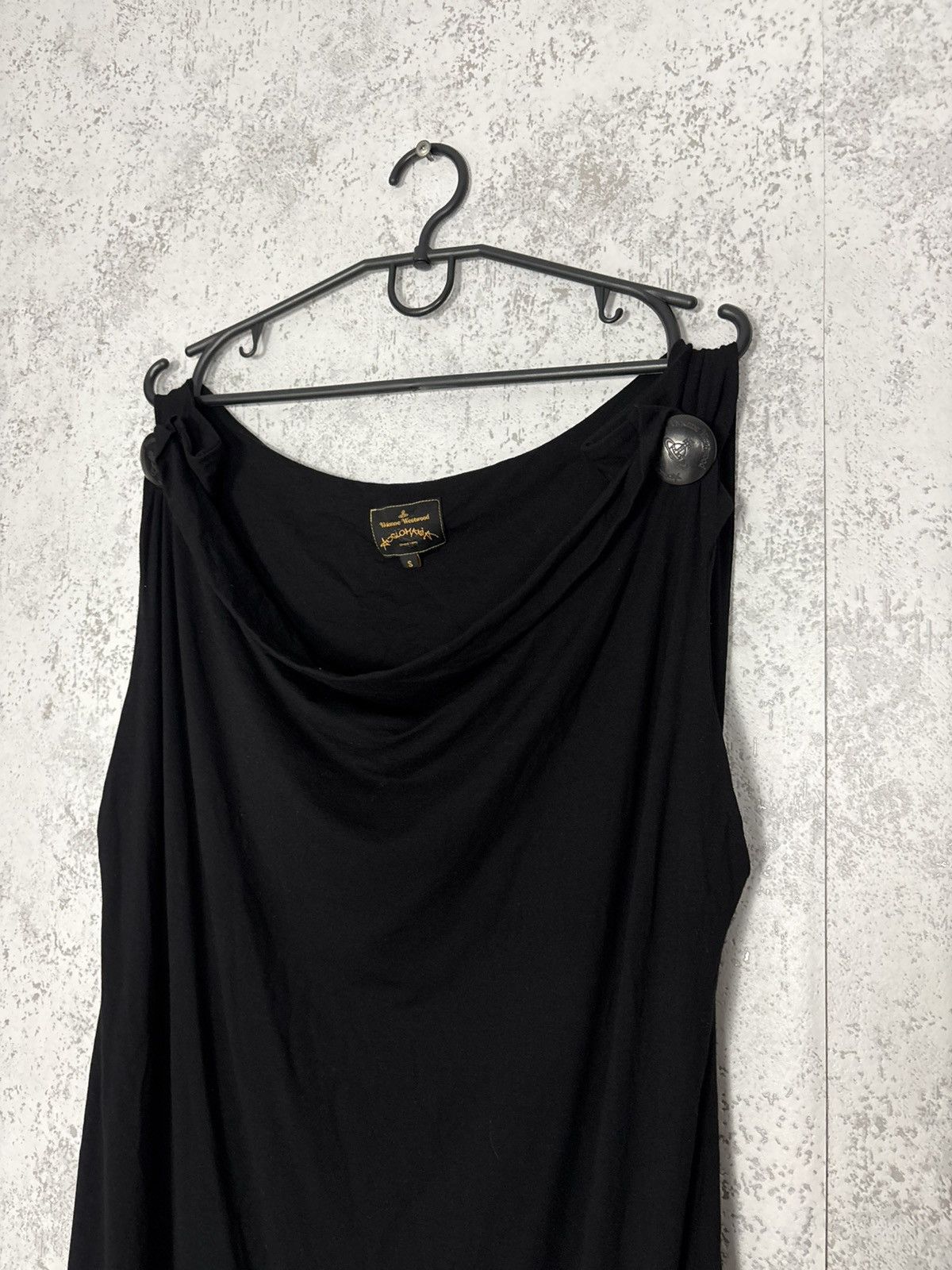 Vivienne Westwood Vivienne Westwood Anglomania Black Draped Button Dress Italy Size S / US 4 / IT 40 - 2 Thumbnail
