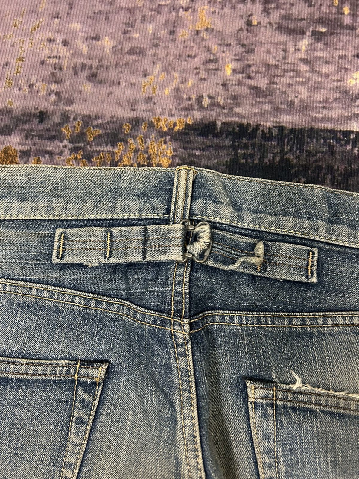 Edwin Vintage Edwin Japan Distressed Buckle Back Selvedge Jeans Size US 36 / EU 52 - 8 Thumbnail