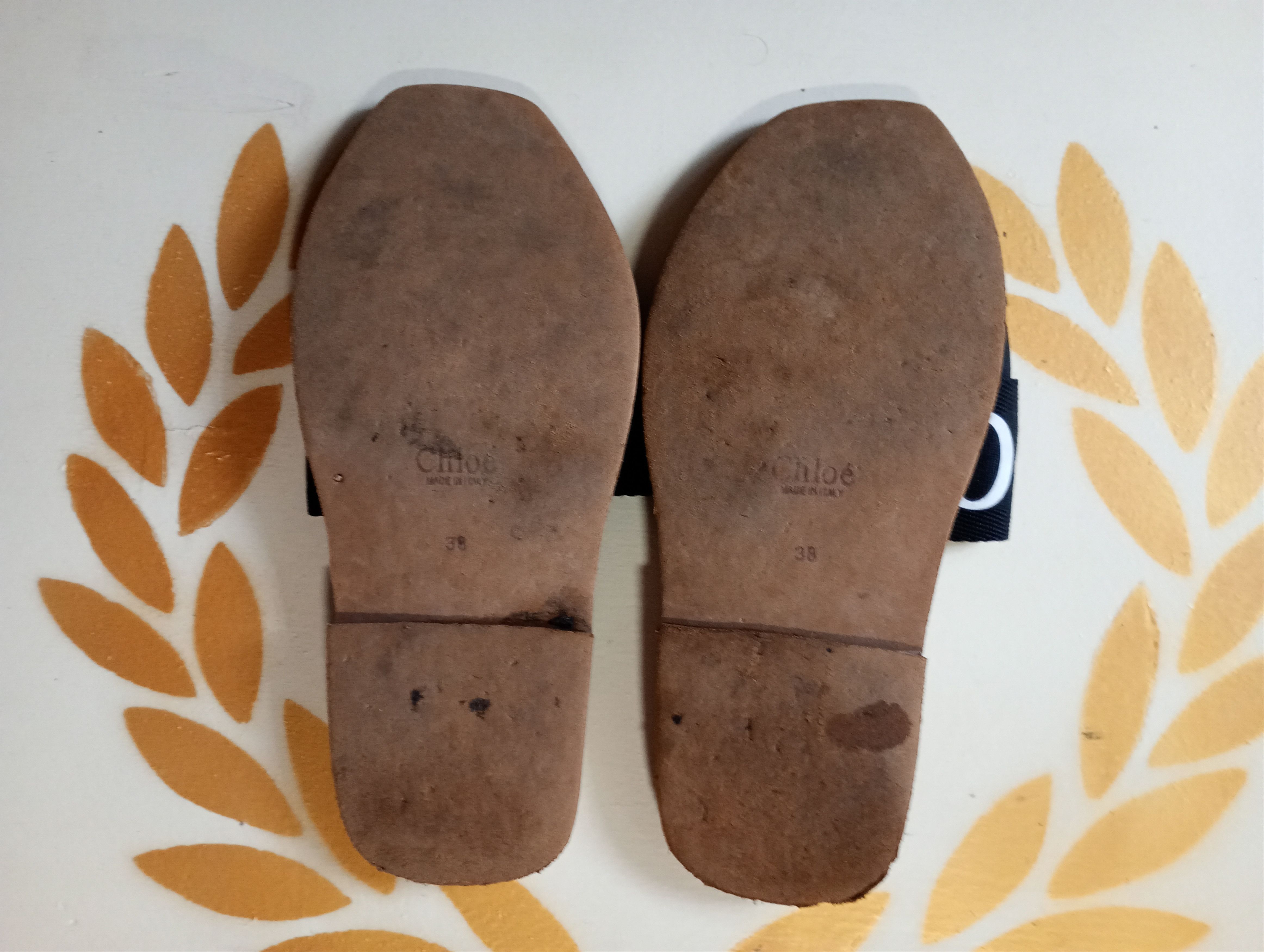 Chloe × Designer CHLOE Woody Flat Logo Canvas Black Slide Sandals 38 Size US 7.5 / IT 37.5 - 7 Thumbnail