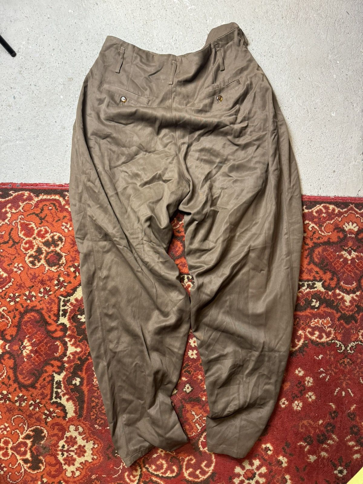 Designer × Vintage Vintage Y2K Marrathon Made in Italy Baggy Galifa Brown Pant Size US 34 / EU 50 - 11 Thumbnail