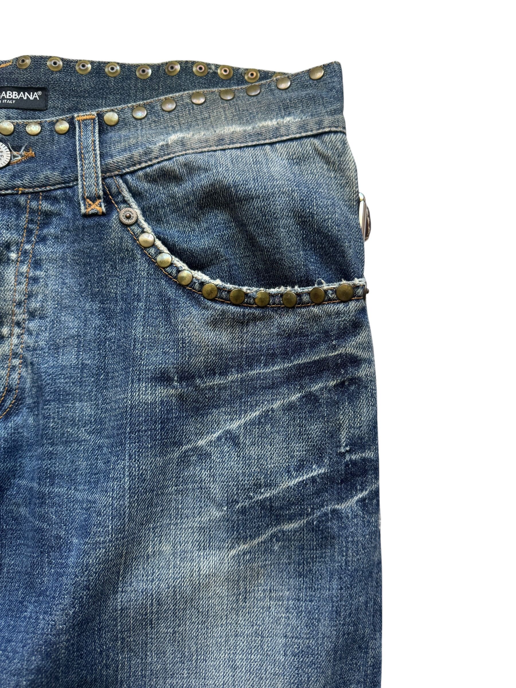 Dolce & Gabbana Dolce & Gabbana RUNWAY SS05 Look 20/76 Studded Jeans W34/L32 Size US 34 / EU 50 - 8 Thumbnail