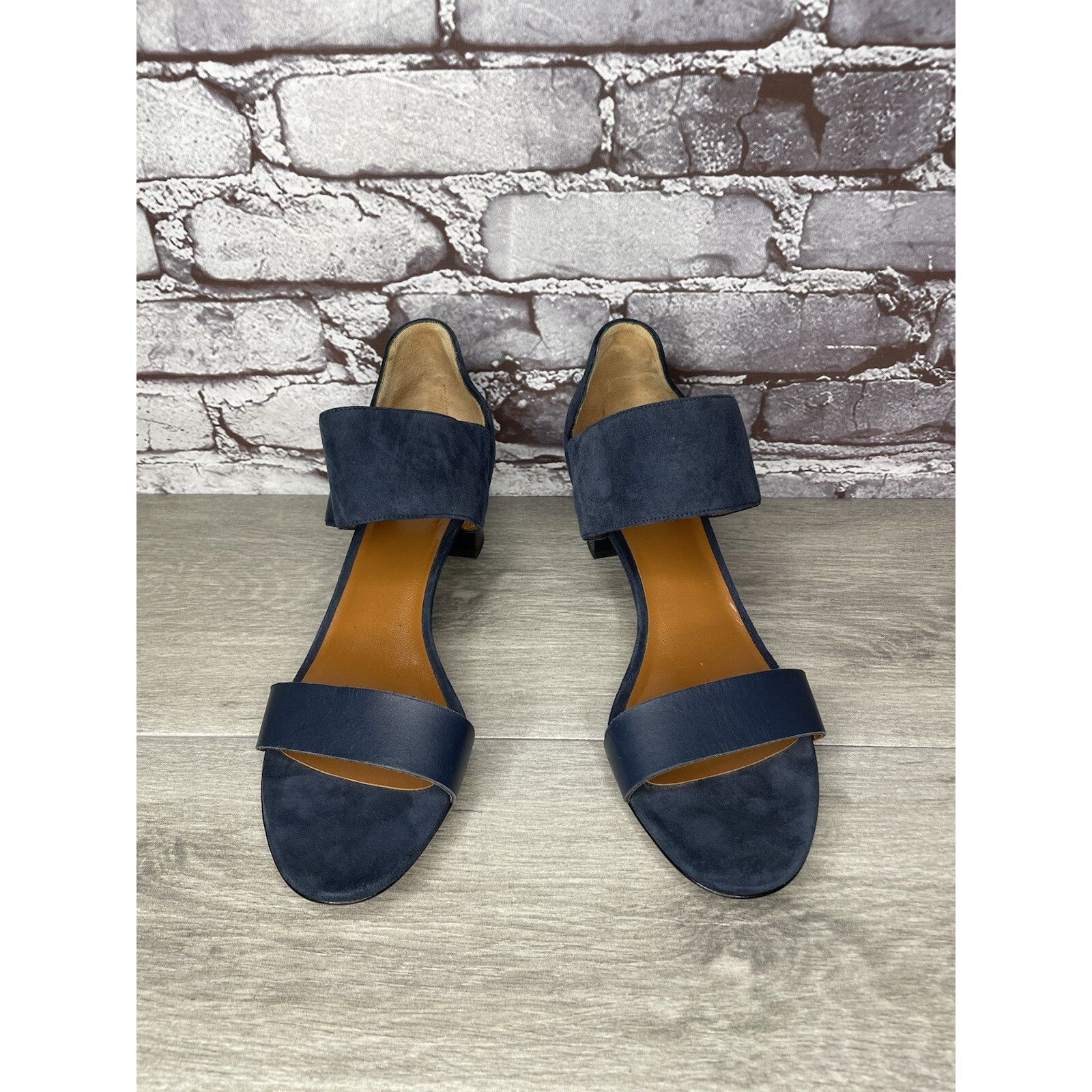 Aquatalia Aquatalia Blue Suede Leather Ankle Strap Heel Open Sandals W Size US 11 / IT 41 - 24 Thumbnail
