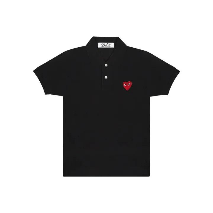 Comme des Garçons Play Black Short Sleeve Polo 0079
