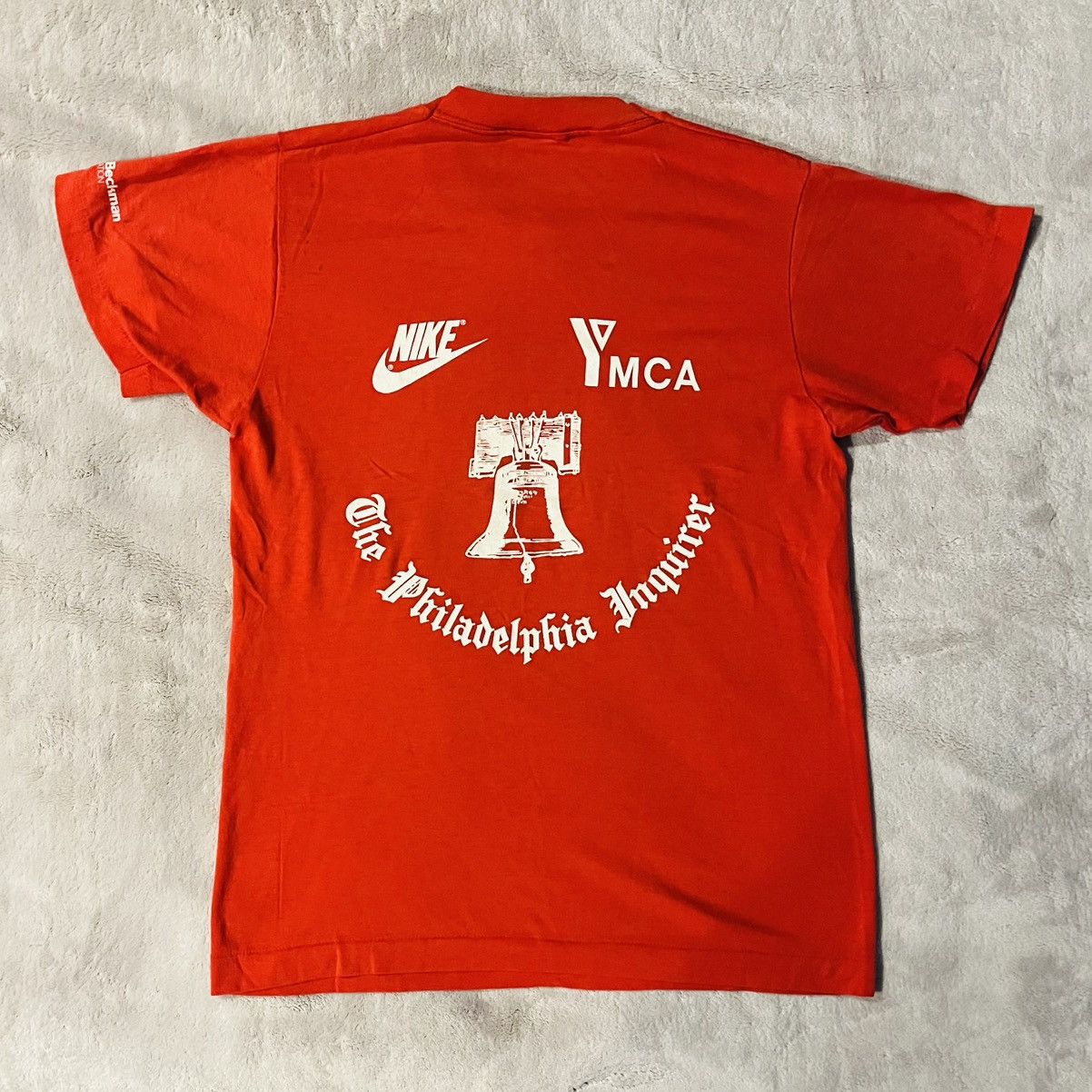 Nike Vintage 1983 Nike YMCA Philadelphia Distance Run Shirt Small Size US S / EU 44-46 / 1 - 2 Thumbnail