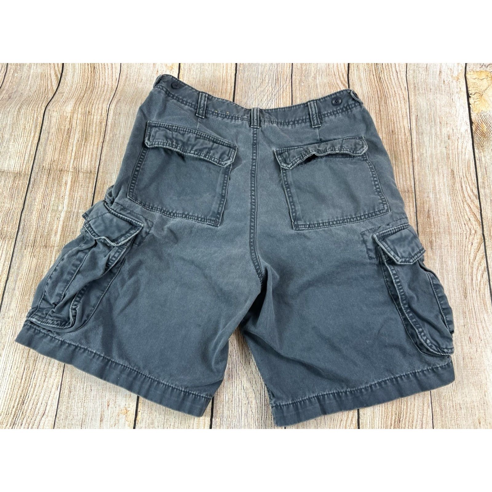 American Eagle Outfitters VINTAGE Mens American Eagle Cargo Shorts Blue 32 Size US 32 / EU 48 - 2 Thumbnail