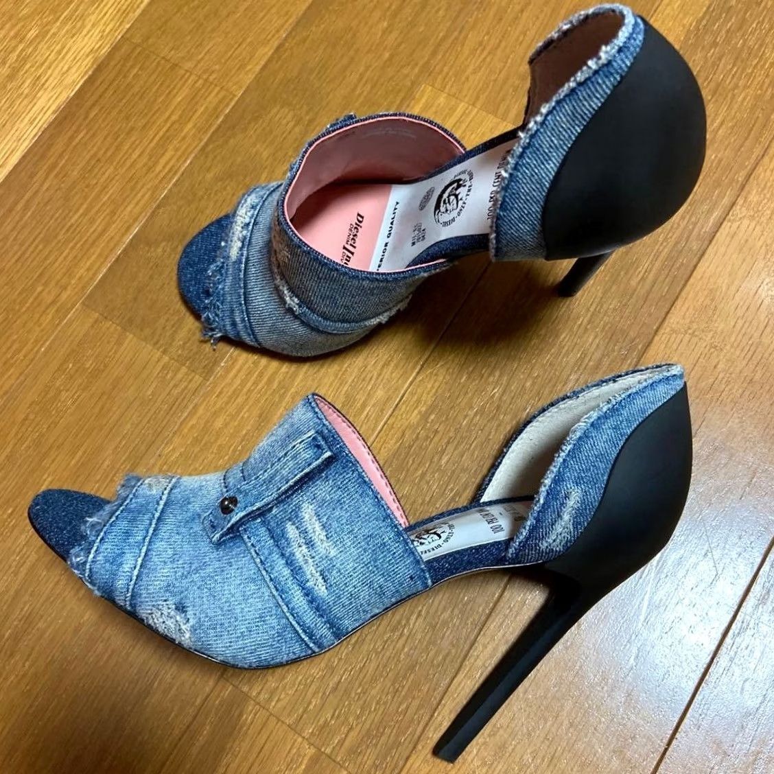 Diesel VINTAGE Diesel Women Denim Pumps Luxury Classic 6.0US Distressed Finish Size US 6 / IT 36 - 5 Thumbnail