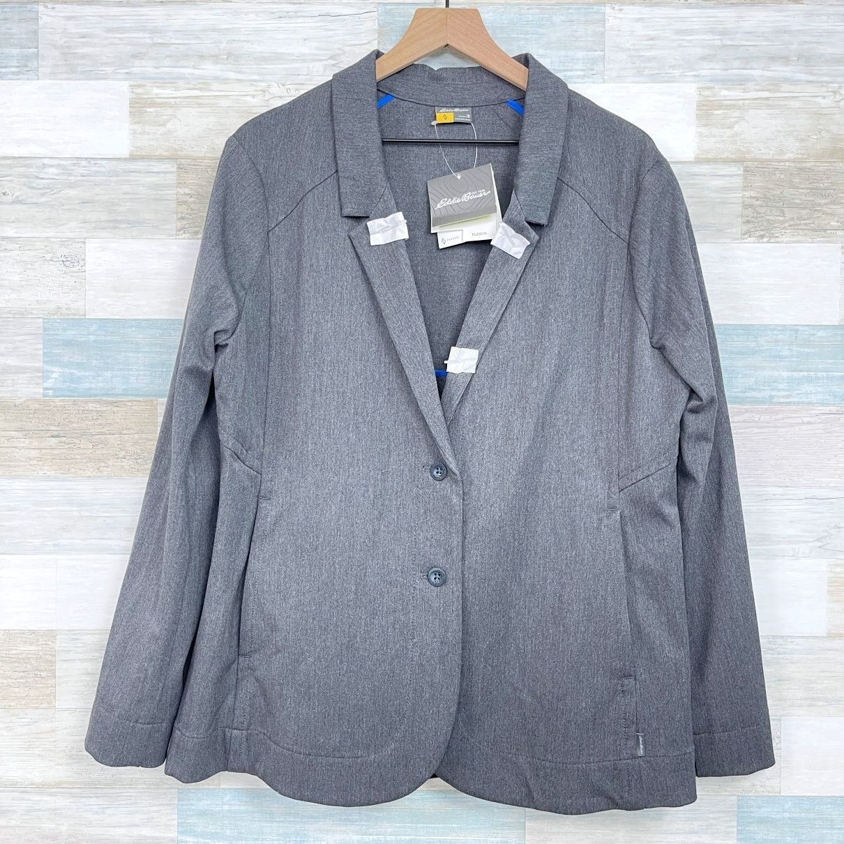 Eddie Bauer Eddie Bauer Travel Blazer Gray Unstructured Womens 18 Size XXL / US 16-18 / IT 52-54 - 1 Thumbnail
