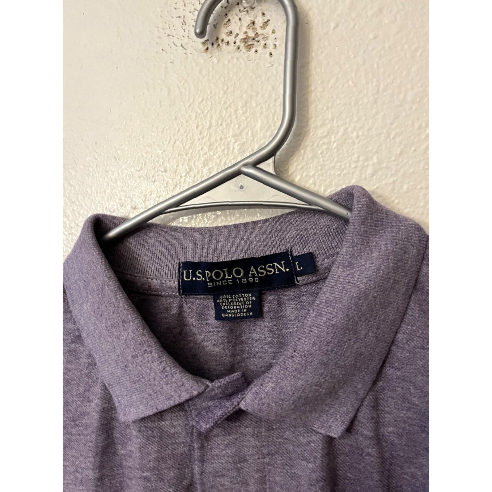 Vintage US Polo Assn. Purple W/ logo Short Sleeve Collared Shirt Size Large Size US L / EU 52-54 / 3 - 2 Thumbnail