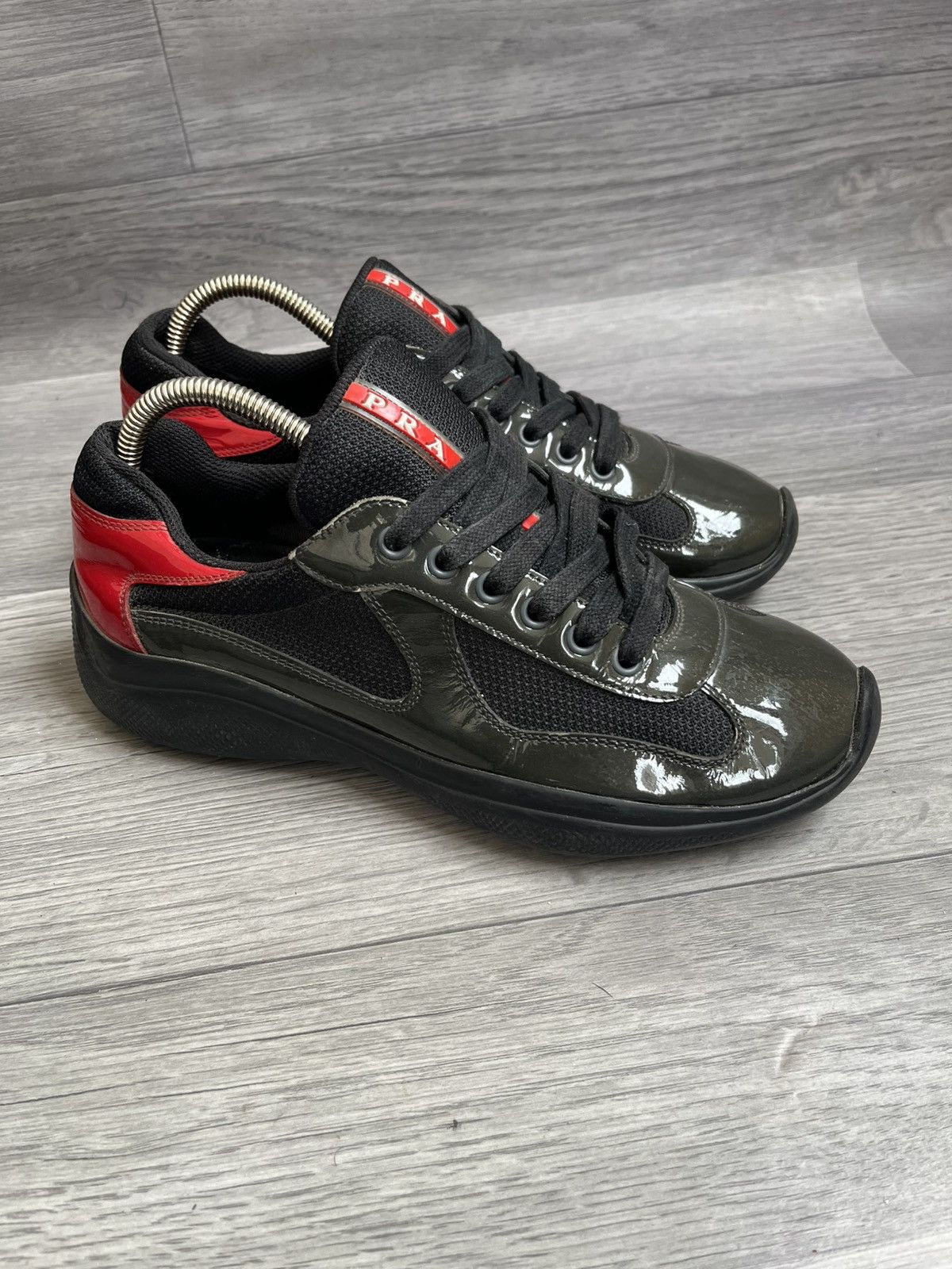 Prada Prada american cup patent leather low-top sneakees sz 5.5 Size US 6.5 / EU 39-40 - 6 Thumbnail