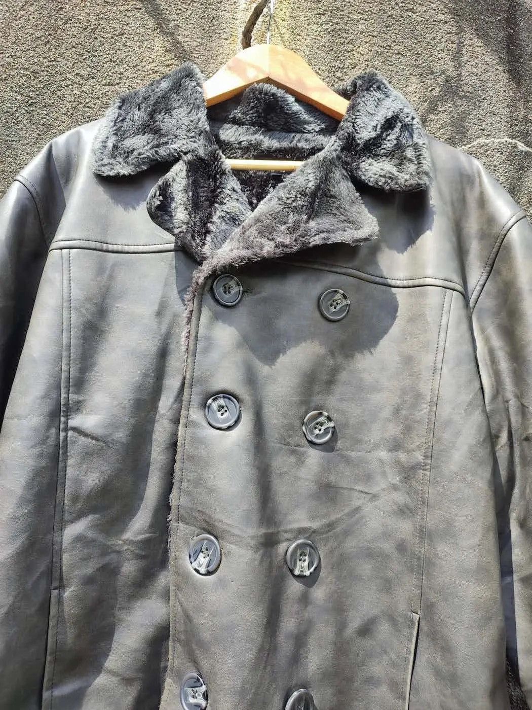 Vintage Vintage Festa Uomo Faux Shearling Leather Jacket Size US L / EU 52-54 / 3 - 2 Thumbnail