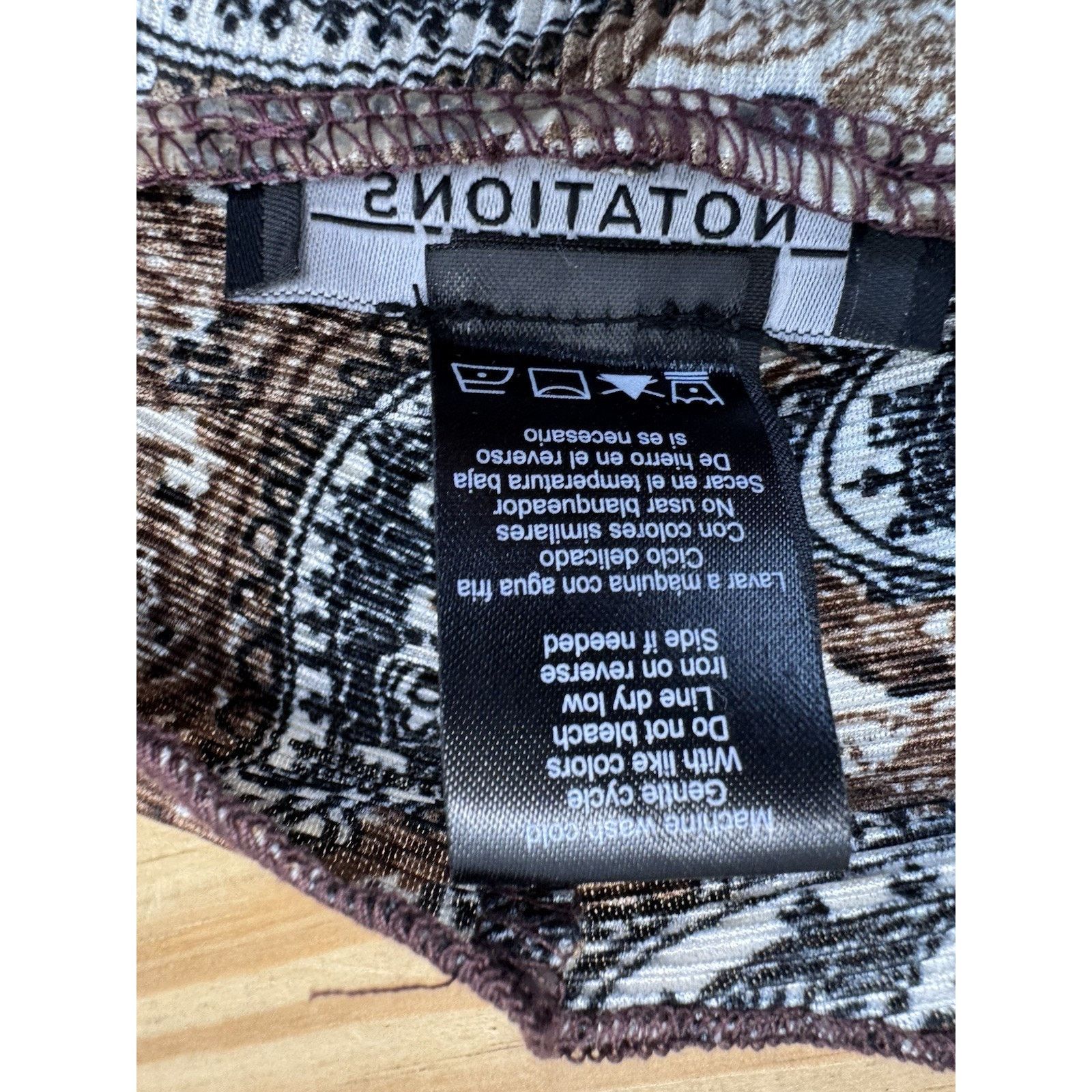 Other Notations Shirt Women’s Petite S Cardigan Tank Cream Brown Size S / US 4 / IT 40 - 10 Thumbnail