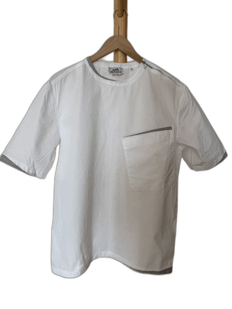 Hermes Hermes Short Sleeve Jacket Shirt Size US L / EU 52-54 / 3 - 1 Thumbnail