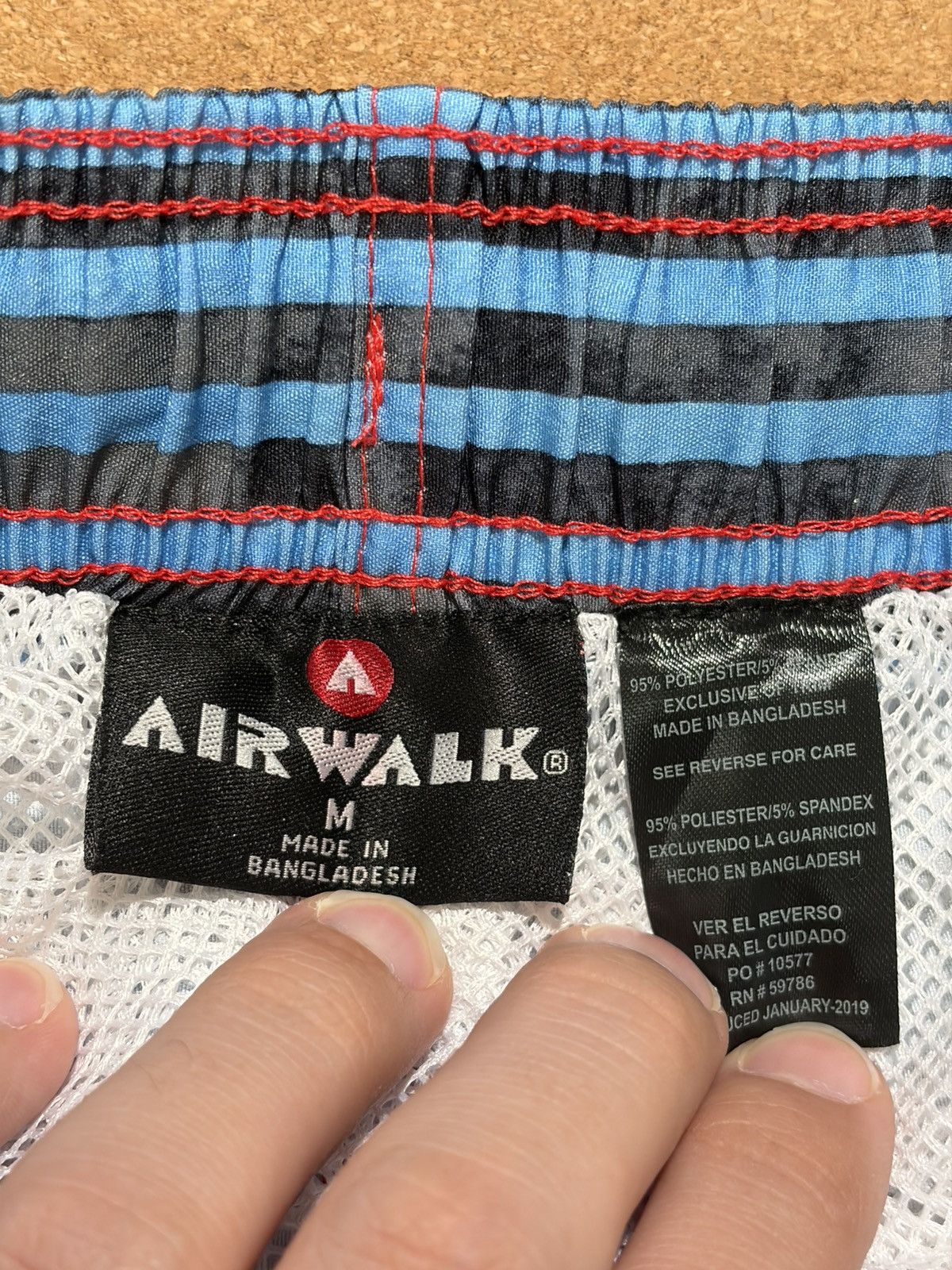 Airwalk Airwalk Swim Trunks Stripe Cargo Stretch Board Shorts Size US 33 - 7 Thumbnail