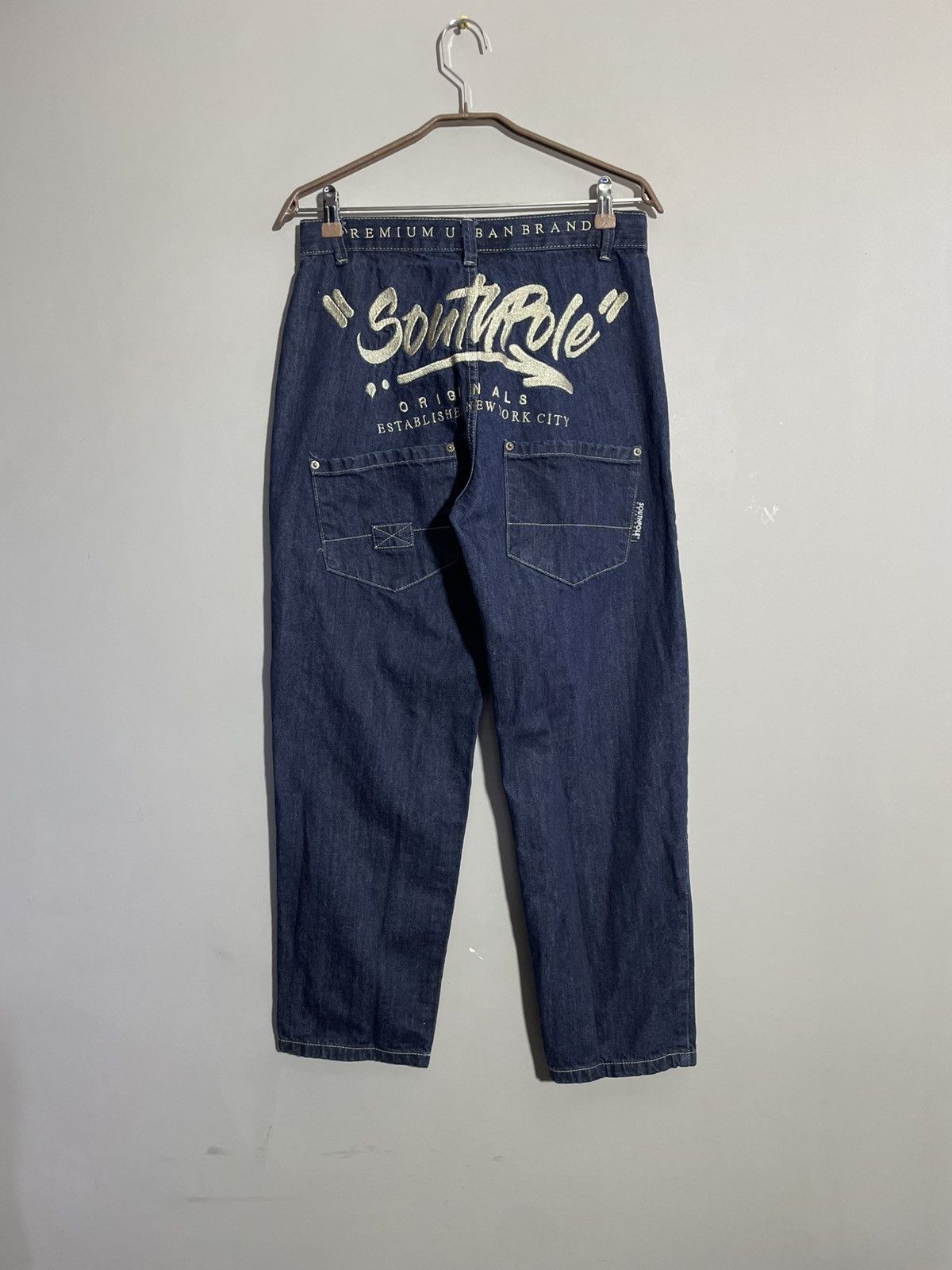 Southpole Y2K Southpole Big Logo navy blue denim pants size 30 Size US 30 / EU 46 - 1 Thumbnail