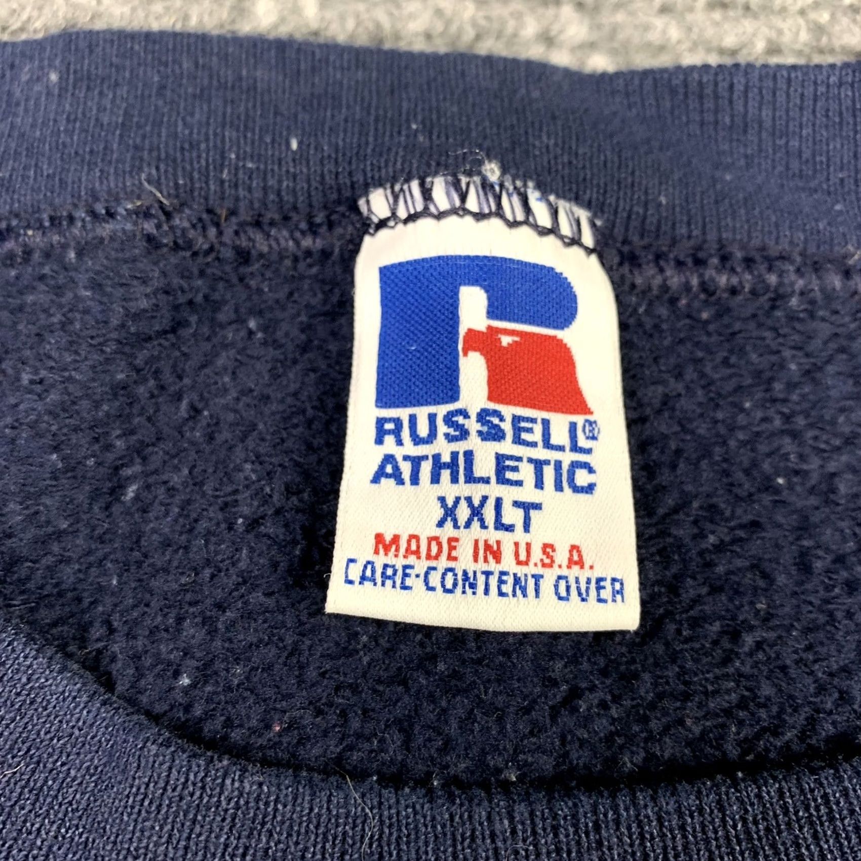 Russell Athletic VINTAGE Russell Athletic Sweatshirt Crewneck Blue 2XLT Grunge 90s Mens Big & Tall Size US XXL / EU 58 / 5 - 2 Thumbnail