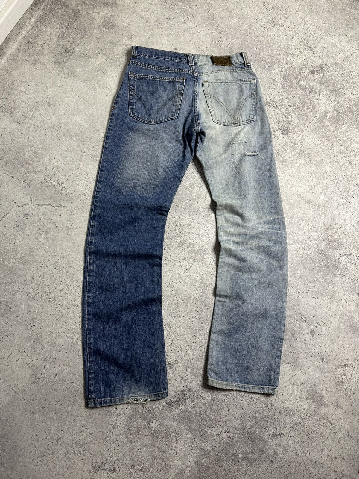 Dolce & Gabbana VTG Rare Y2K Dolce & Gabbana Two Color Distressed Pants Size US 30 / EU 46 - 2 Thumbnail