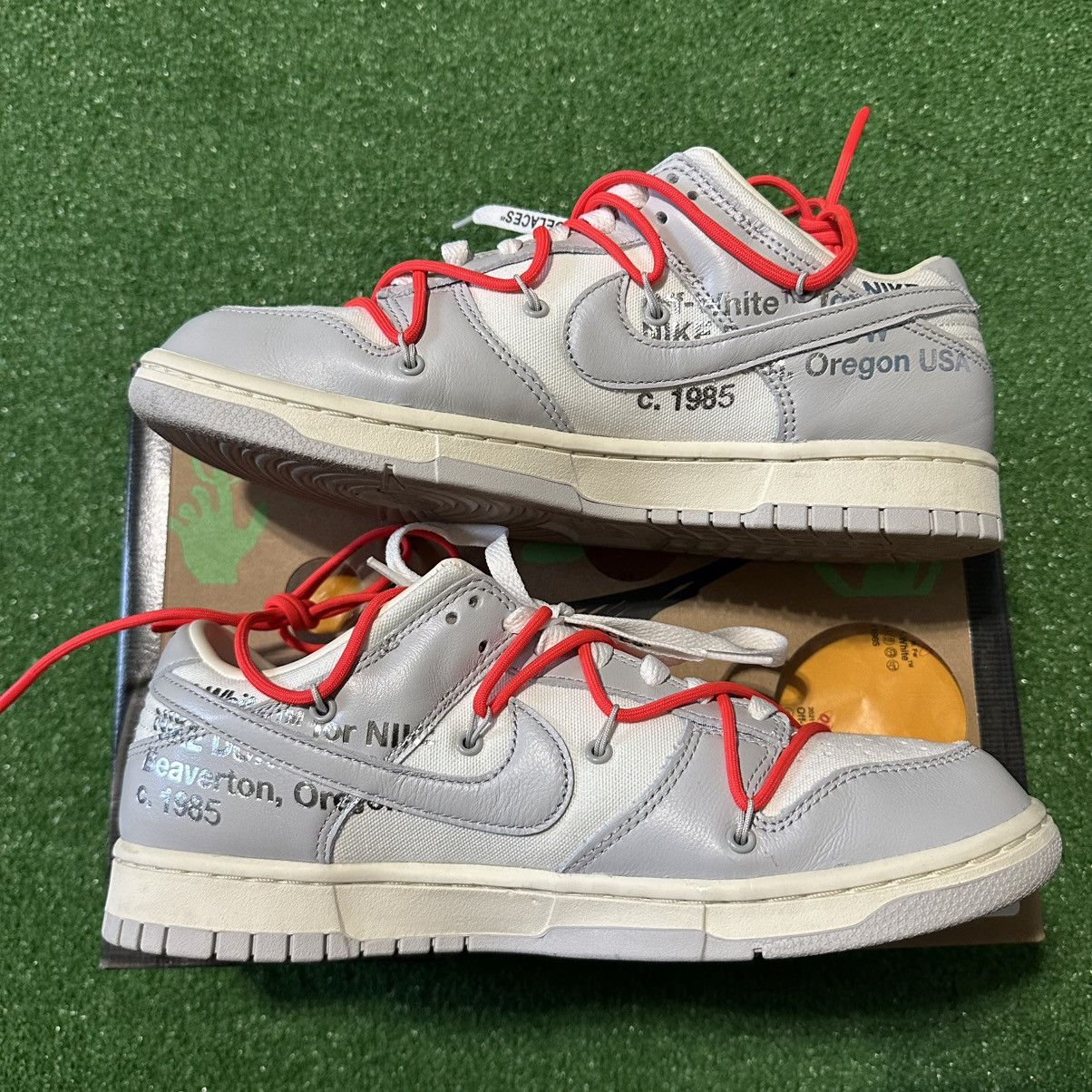 Nike × Off-White Nike Dunk Low Off White Lot 06 Of 50 Size US 9.5 / EU 42-43 - 4 Thumbnail