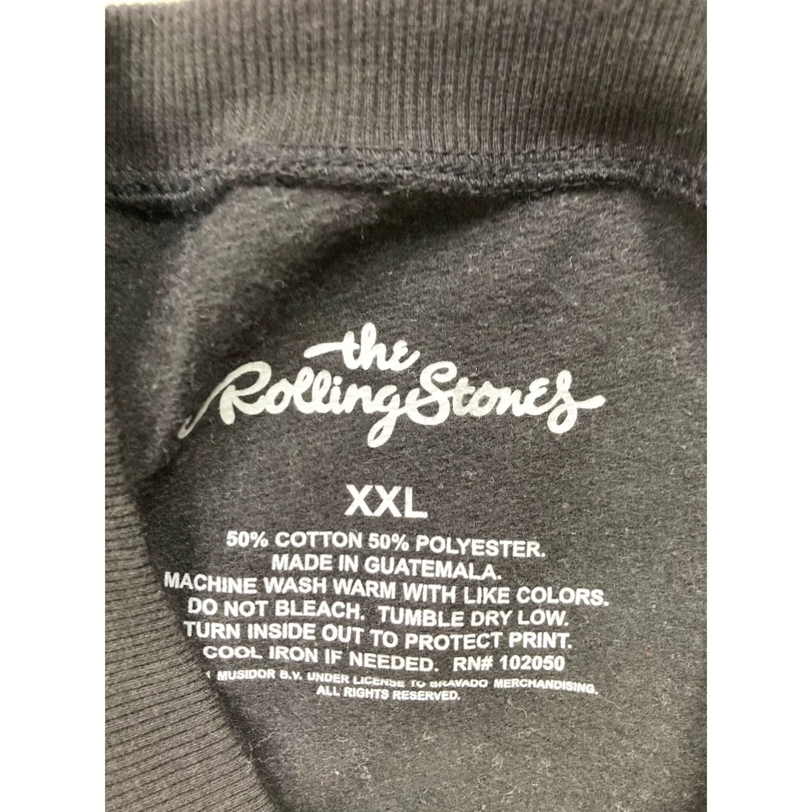 Logo 7 VINTAGE The Rolling Stones Sweatshirt Crew Neck Heart Logo Women XXL Black Lightweight Pullover Casual Music 90s Retro Graphic Print Size XXL / US 16-18 / IT 52-54 - 4 Thumbnail