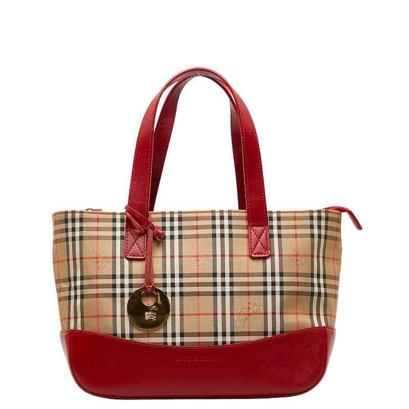 Burberry Burberry Burberry Nova Check Shadow Horse Canvas Leather Handbag Canvas Handbag in Very Good Condition Size ONE SIZE - 1 Thumbnail