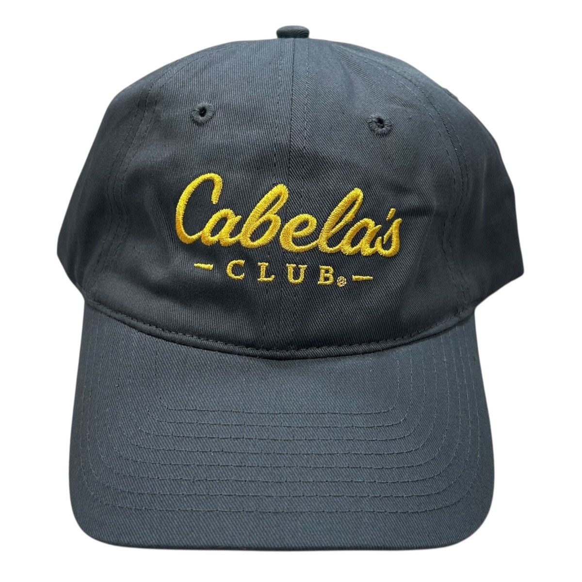 Cabelas Cabelas Club Gray & Yellow Outdoors Adjustable Strapback Hat Size ONE SIZE - 1 Thumbnail