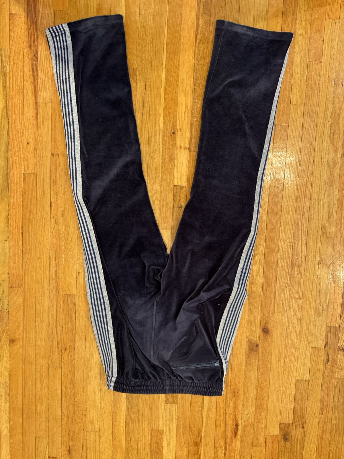 Needles Needles Navy Velour Track Pant 2018 OG Size US 32 / EU 48 - 4 Thumbnail