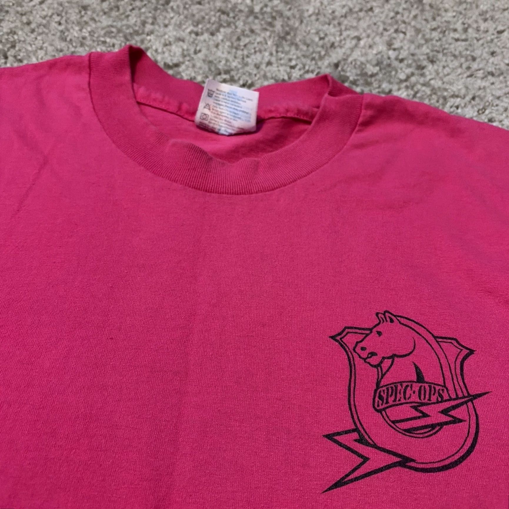 Hanes VINTAGE Spec Ops 93 Military Special Operations Army Pink T-Shirt Large Mens Regular L Hanes Shirt Pink Military 90s Size US L / EU 52-54 / 3 - 3 Thumbnail