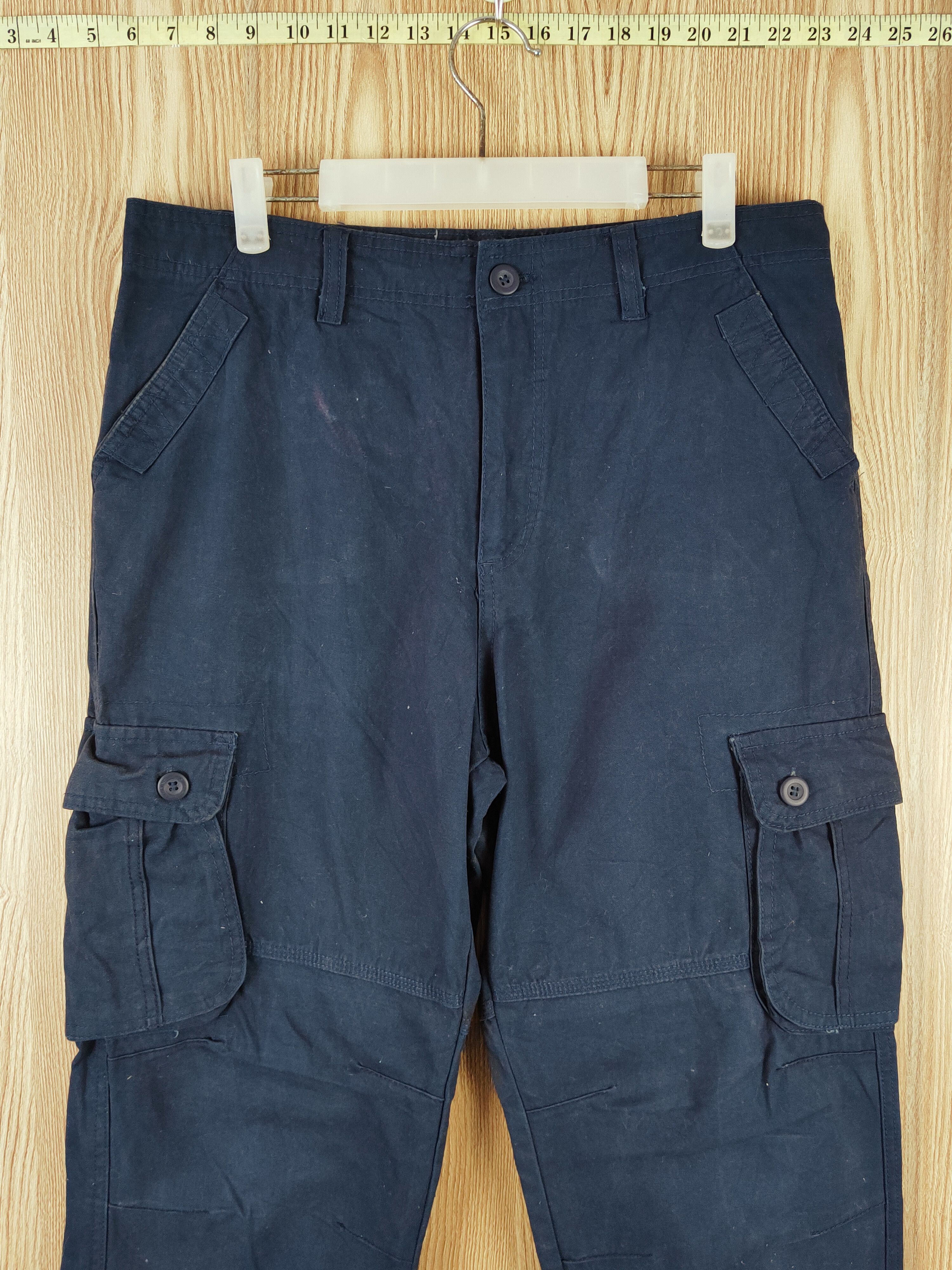 Japanese Brand Japanese Brand Navy Multipocket Tactical Cargo Pants #W018 Size US 34 / EU 50 - 2 Thumbnail