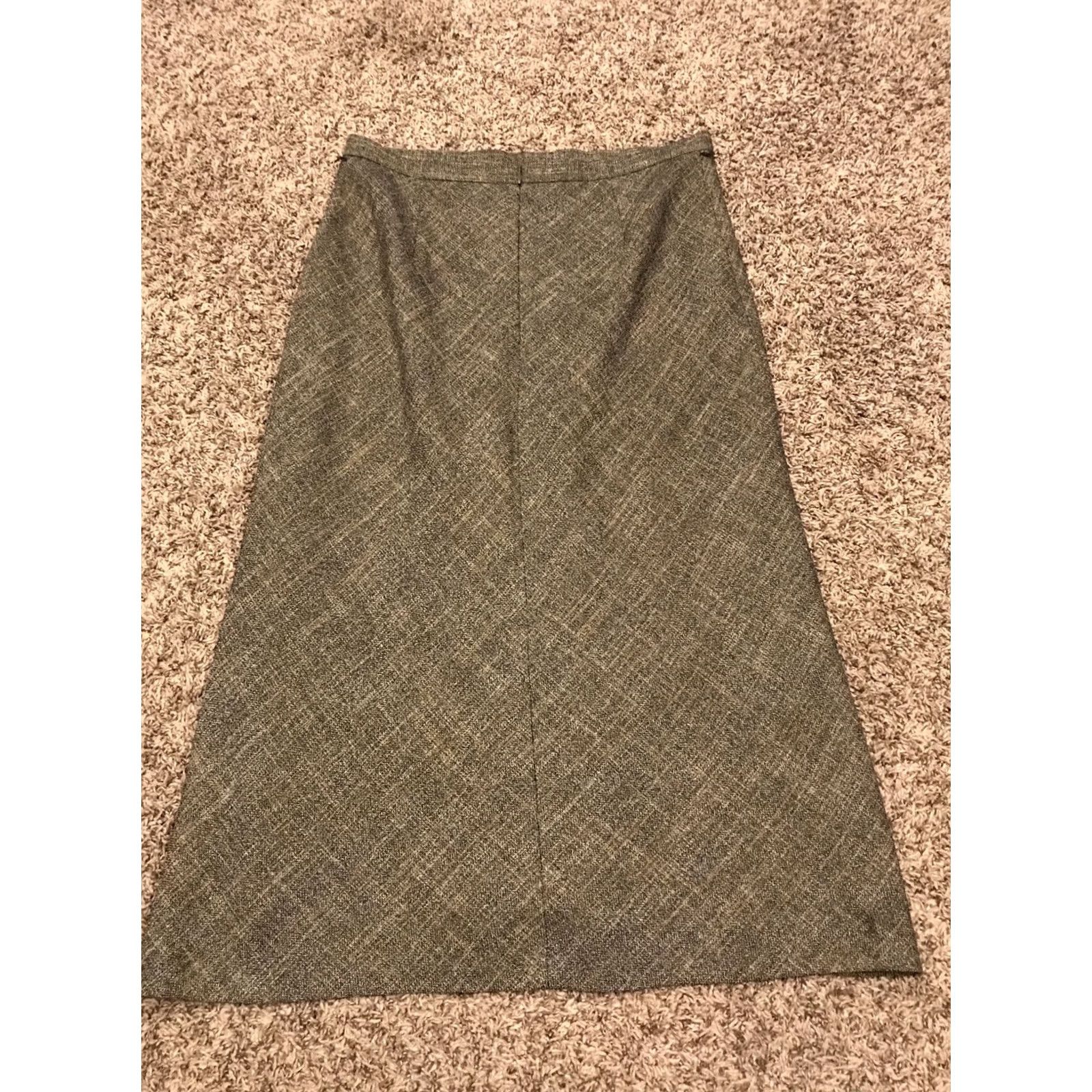 Joe Browns Vtg Browns Designer Skirt Womens Long A-Line Zip Lined Polyester 8 Brown Multicolor Rise Mid 31” Regular Size 30" / US 8 / IT 44 - 4 Thumbnail