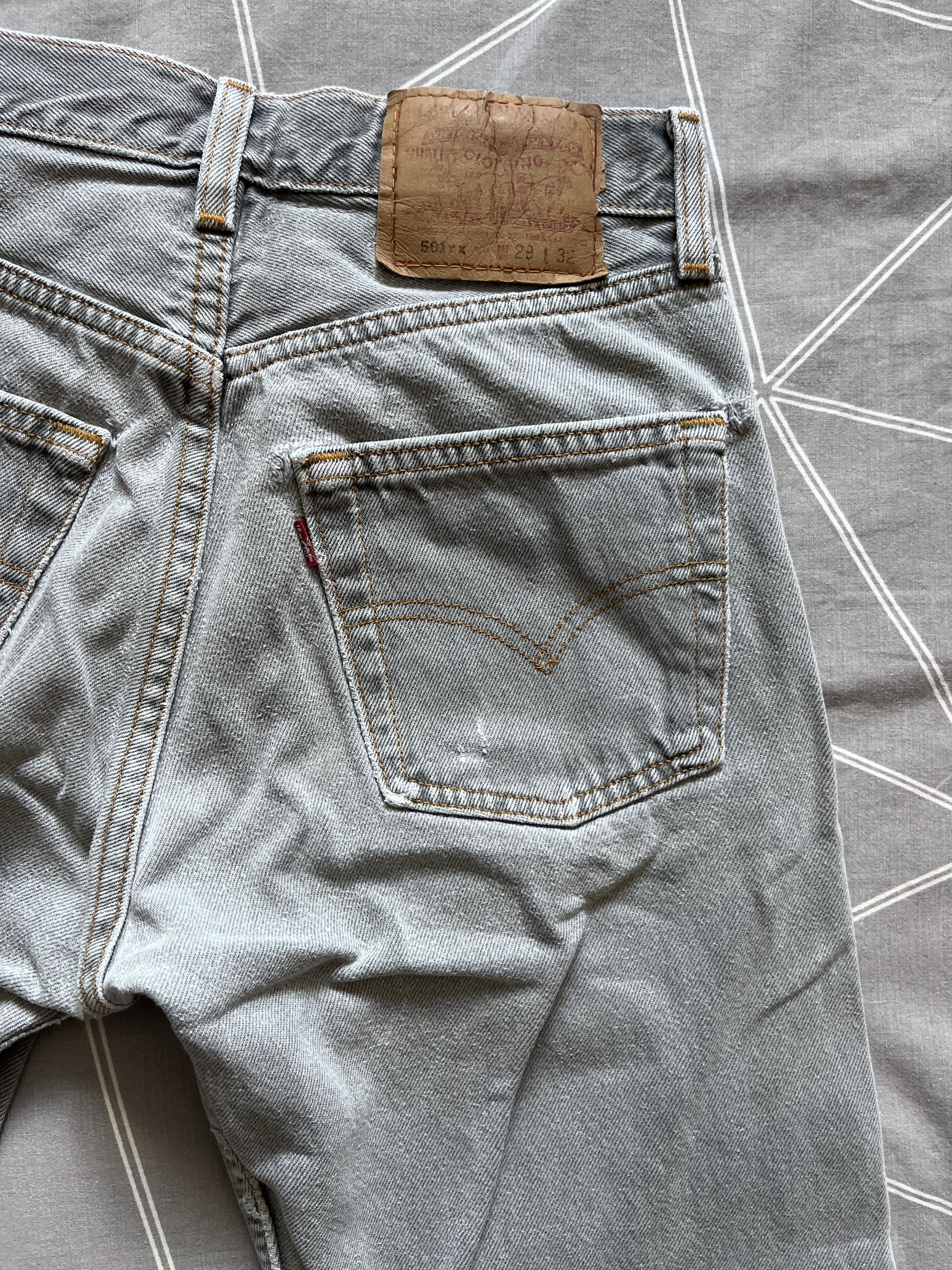 Levi's Levi’s 501XX Men’s Jeans W29 L32 – USA 1999 – Gray – Vintage Size US 29 - 6 Thumbnail