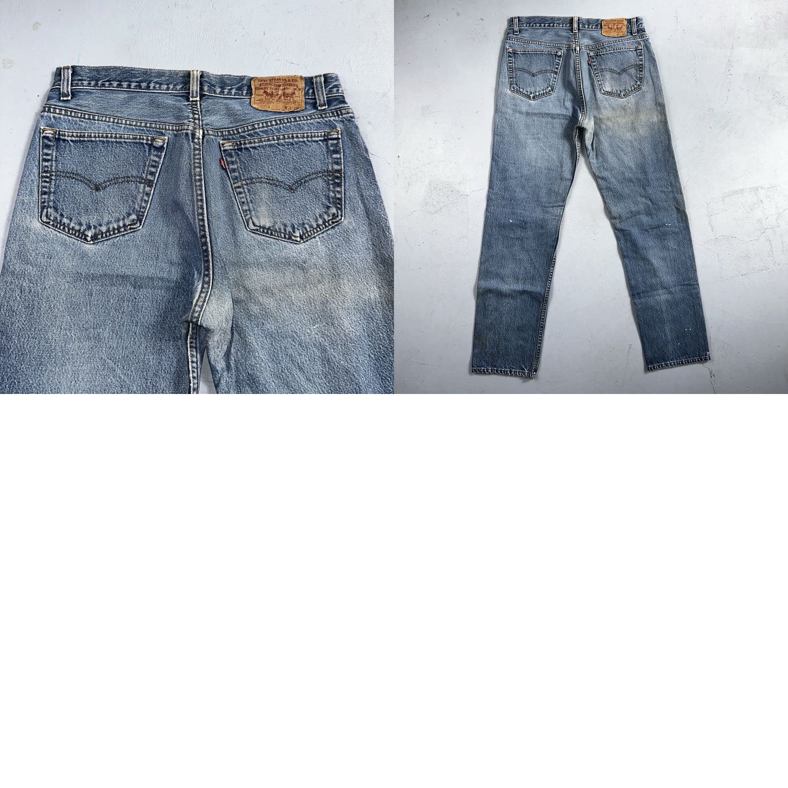 Levi's VINTAGE Levis 501 Jeans Men 35x36 Light Wash USA 80s 90s XX Straight Leg Size US 35 - 10 Thumbnail