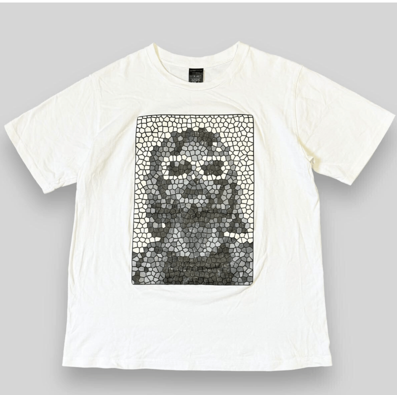 image of Number N Ine Number(N)Ine Kurt Cobain Mosaic Art Print T-Shirt in White, Men's (Size Medium)