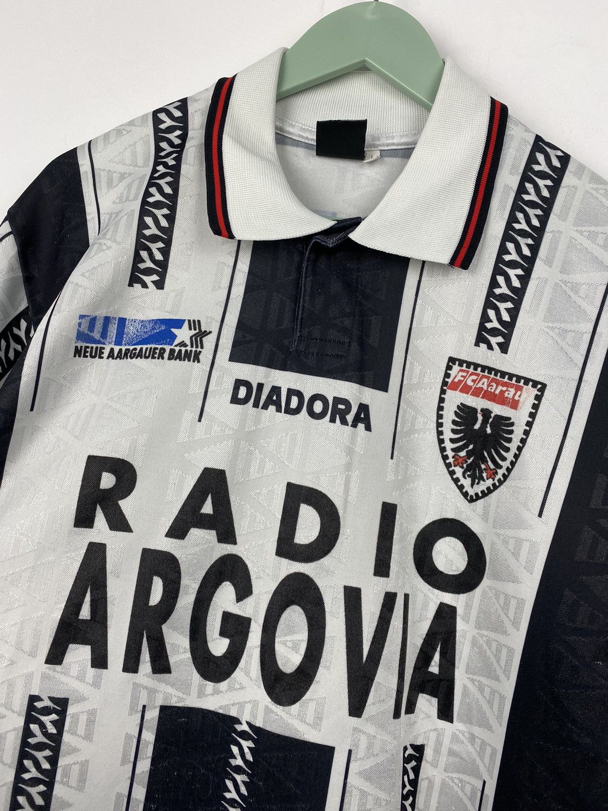 Diadora Vintage FC Aarau 1996 1997 #16 De Napoli Match Issue Jersey Size US L / EU 52-54 / 3 - 3 Thumbnail