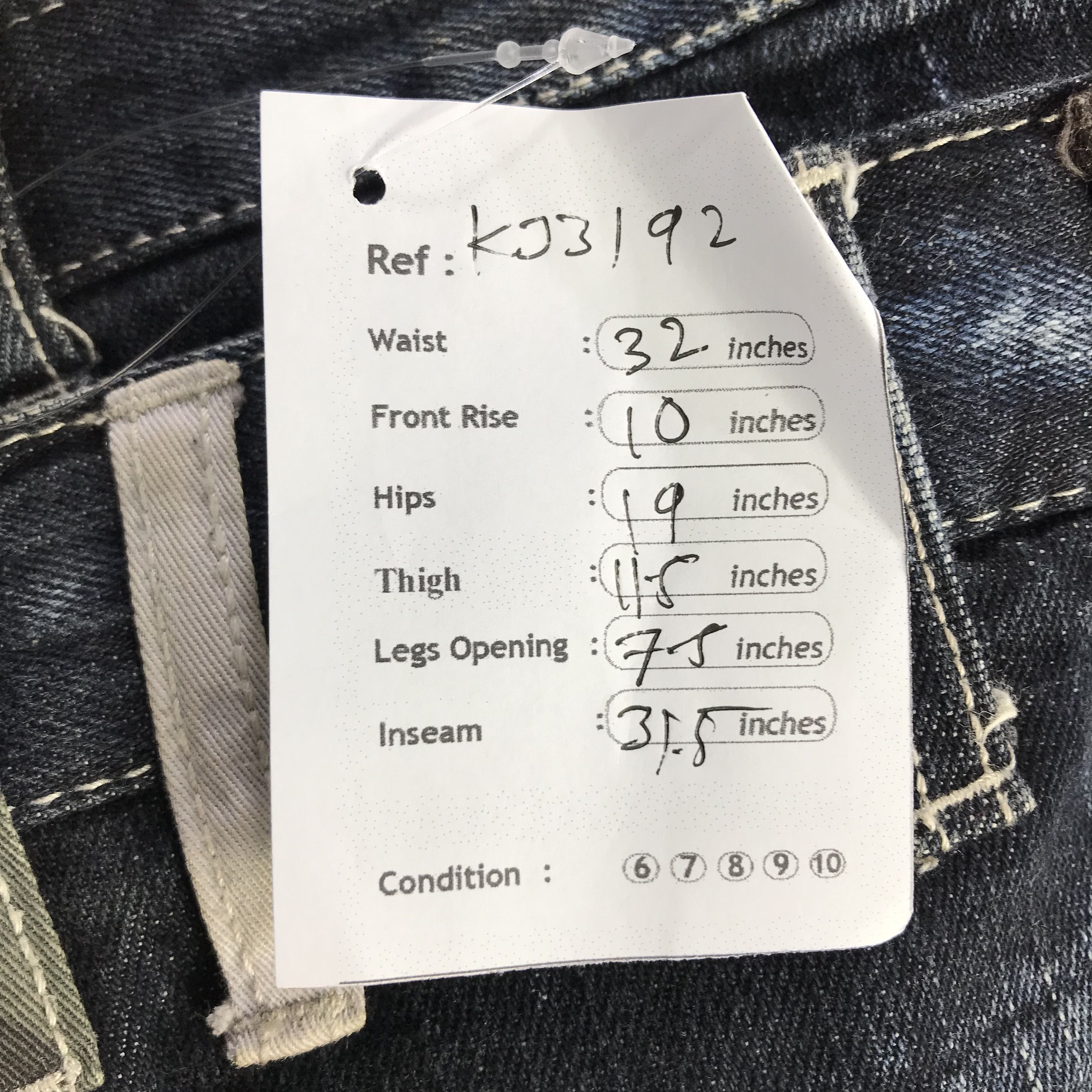 Japanese Brand Japanese Brand Roddie Double Waist Jeans Punk Denim KJ3192 Size US 32 / EU 48 - 14 Thumbnail