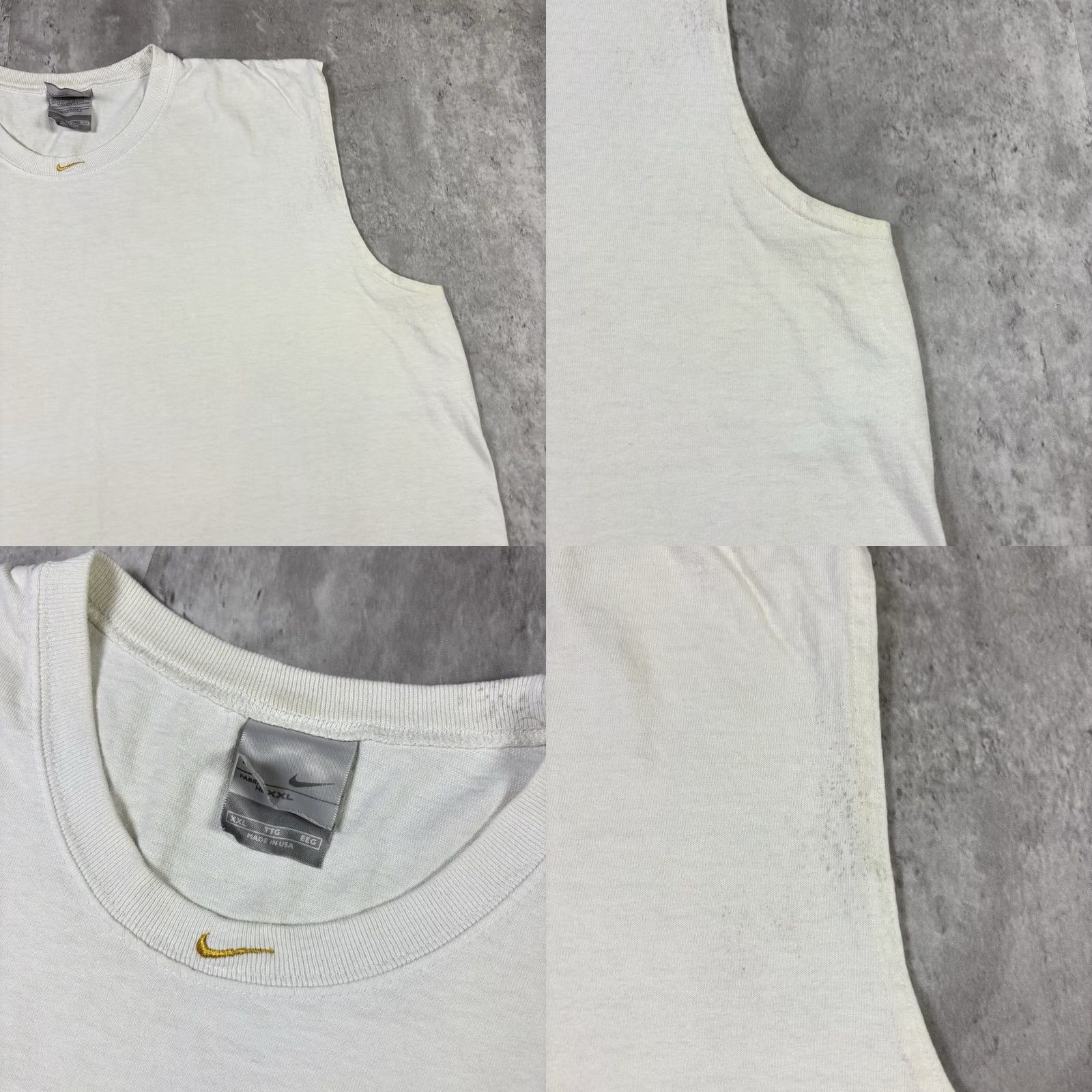 Nike VINTAGE Nike Basketball T Shirt Sleevless White Center Swoosh 2XL 90s Mens Crew Neck Graphic Print Regular Size US XXL / EU 58 / 5 - 8 Thumbnail