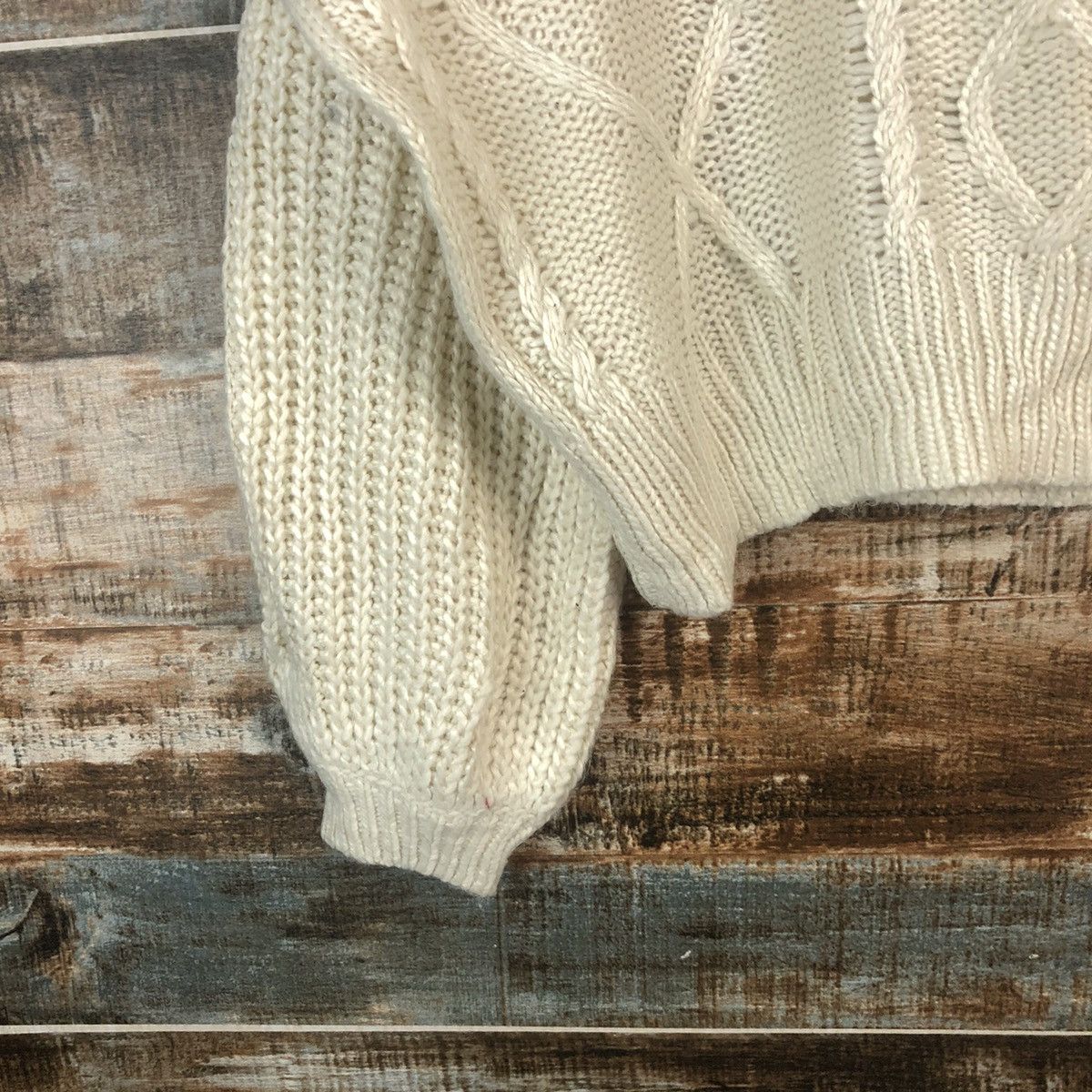Homespun Knitwear × Japanese Brand Earth Music & Econology White Knitwear #A2260 Size M / US 6-8 / IT 42-44 - 7 Thumbnail