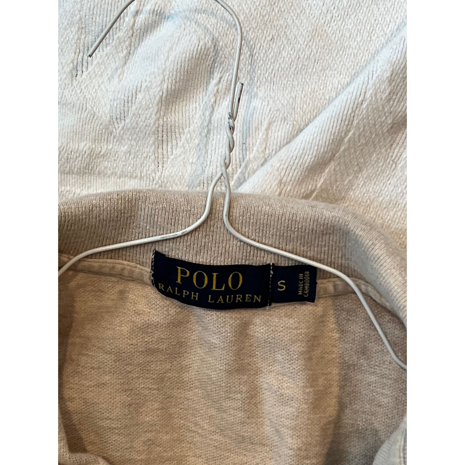 Polo Ralph Lauren Polo by Ralph Lauren Beige Long Sleeve Rugby Sweater Mens S Size US M / EU 48-50 / 2 - 3 Thumbnail
