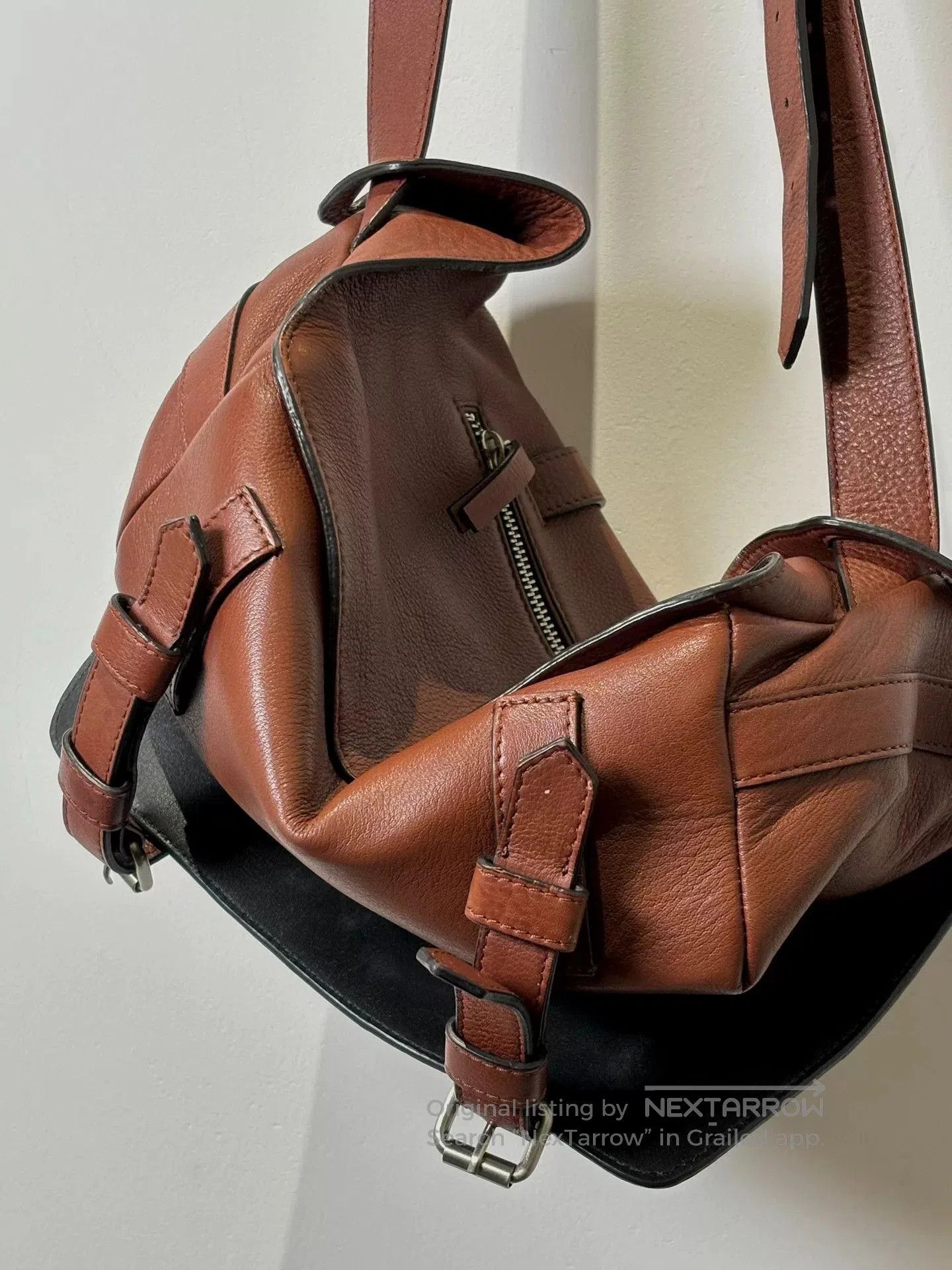 Dries Van Noten Dries Van Noten Caramel Leather Backpack. Size ONE SIZE - 4 Thumbnail