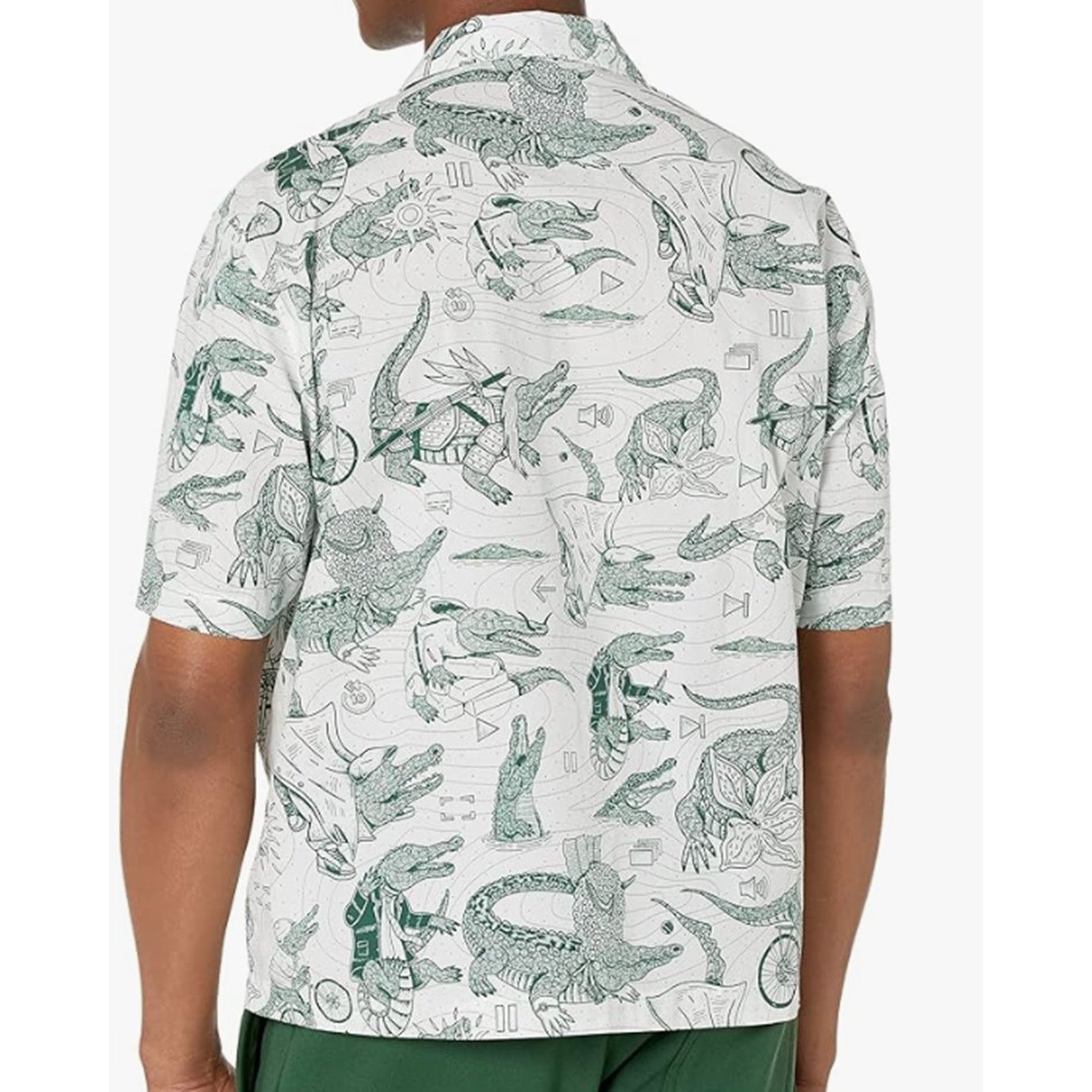 Lacoste Lacoste Men's Netflix Short Sleeve Button Down Shirt XXL Size US XXL / EU 58 / 5 - 3 Thumbnail