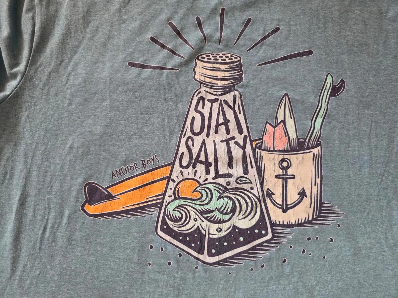 Other Anchor Boys Stay Salty T Shirt Blue Graphic Pocket Tee Size US M / EU 48-50 / 2 - 5 Thumbnail
