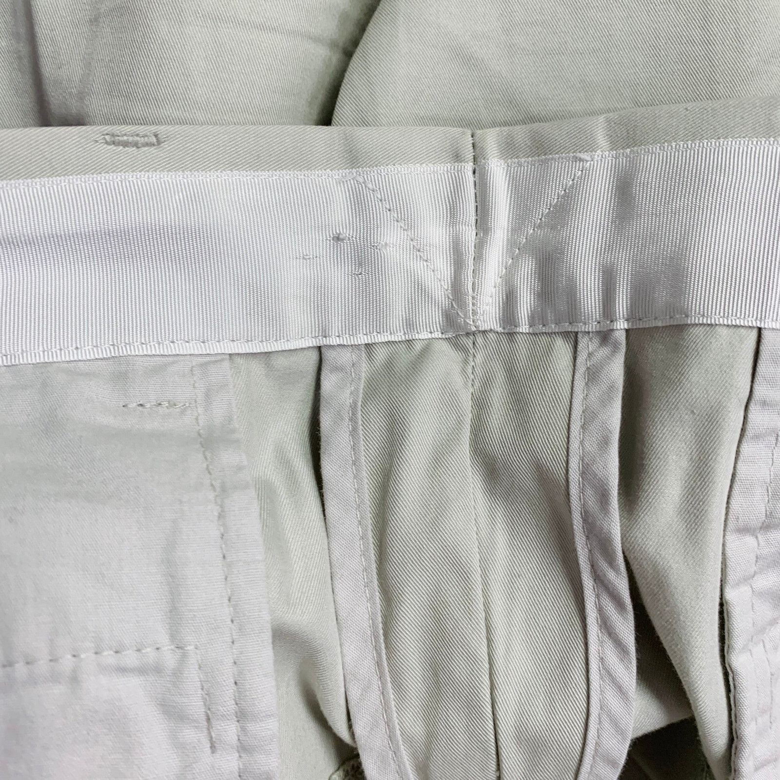 Lanvin LANVIN Size 32 Ivory Cotton Ankle Zip Flat Front Dress Pants Size US 32 / EU 48 - 11 Thumbnail