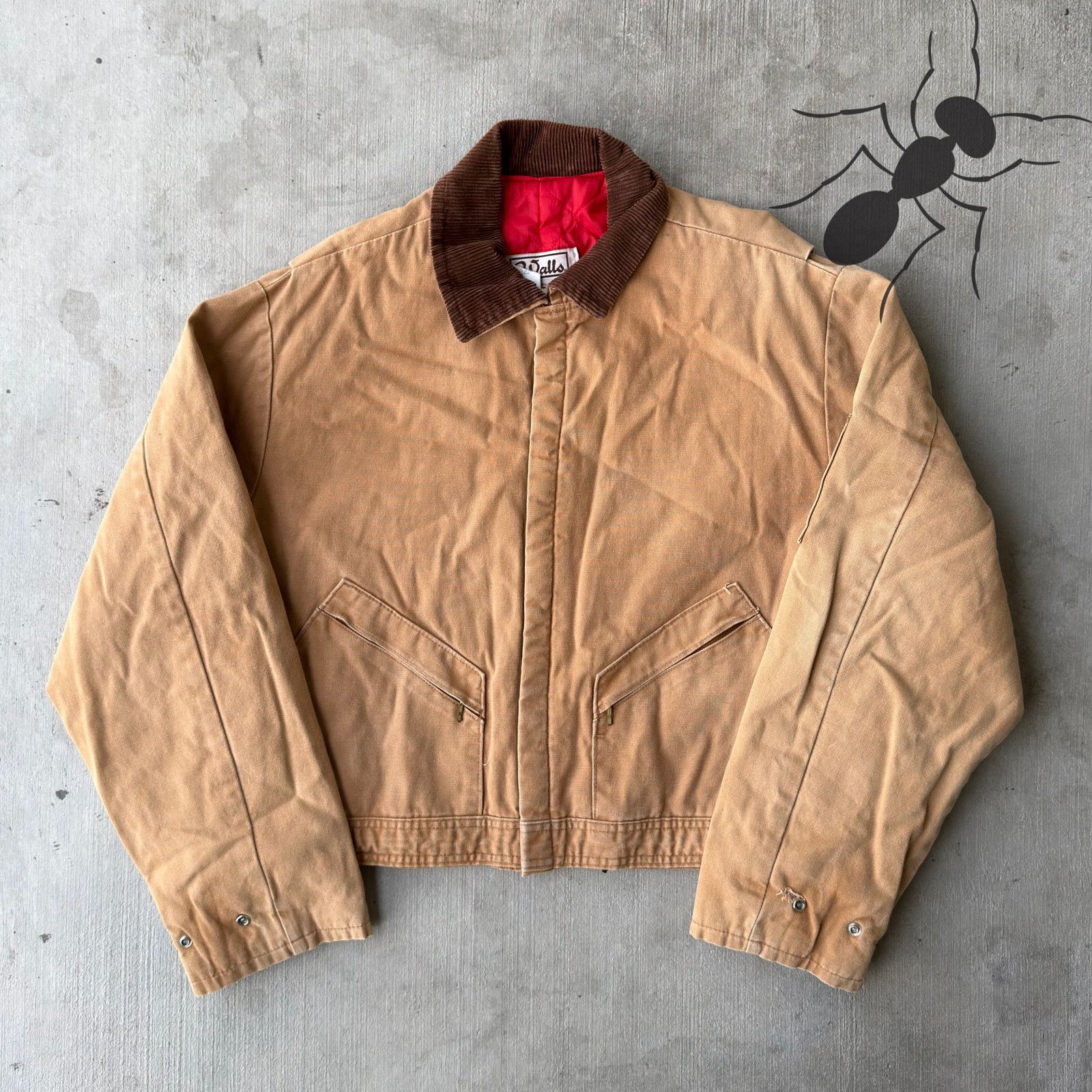 Vintage × Walls Walls Brown cropped Detroit style work wear jacket Size US XXL / EU 58 / 5 - 1 Thumbnail