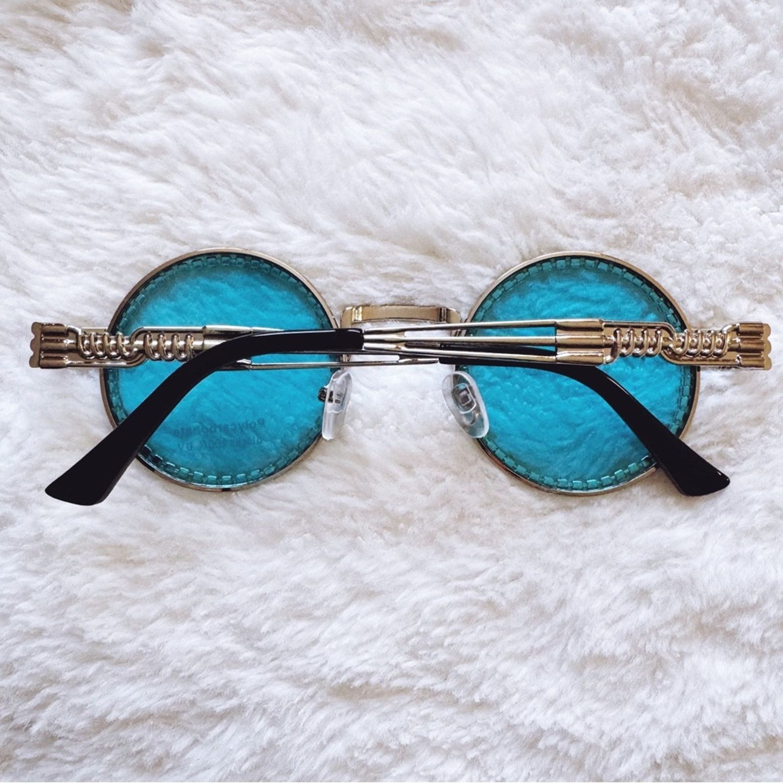 Other Kate Clear Blue Round Sunglasses Size ONE SIZE - 12 Thumbnail