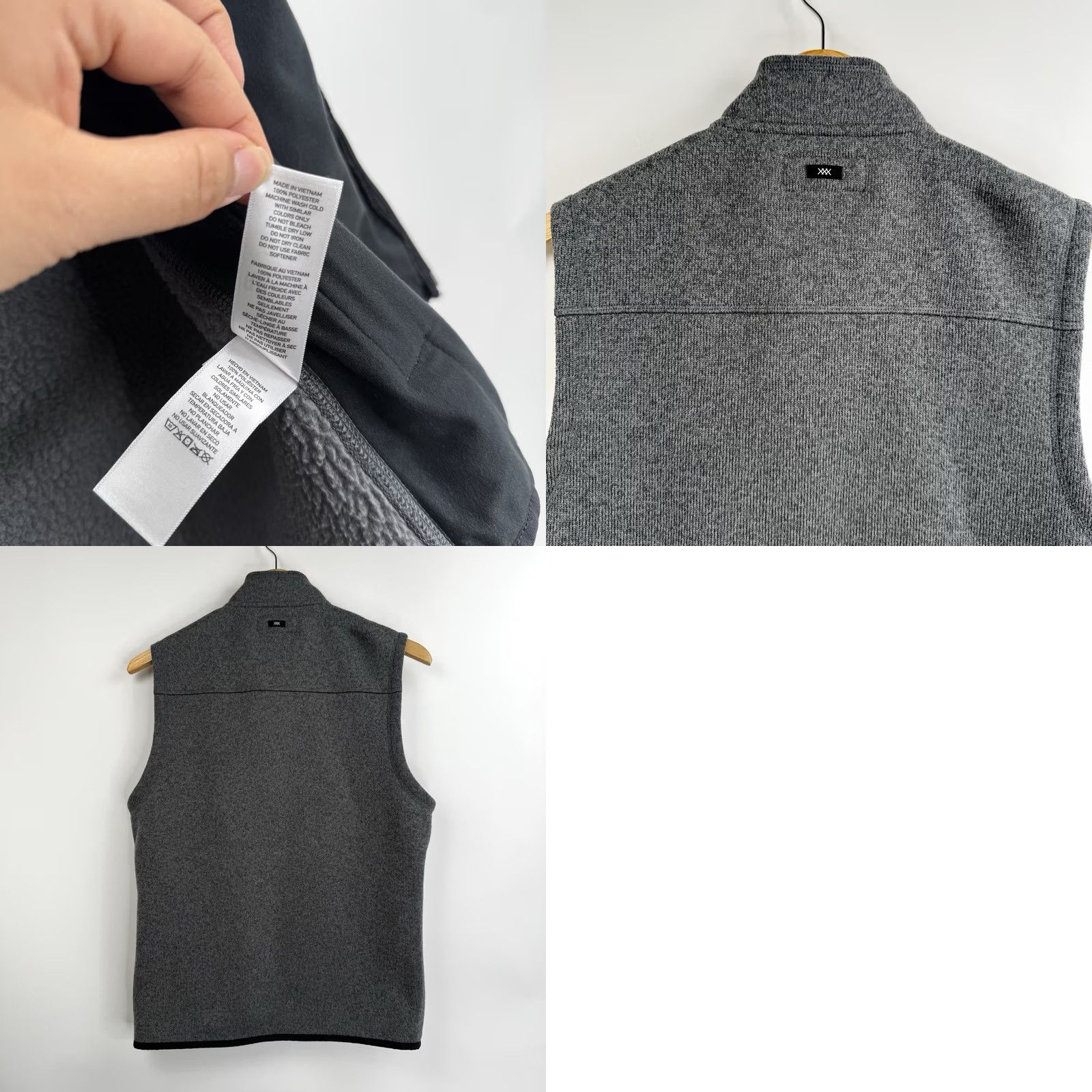 Rhone Rhone Vest Mens Small Gray Fleece Full Zip Sleeveless Jacket Outdoor Pockets Size US S / EU 44-46 / 1 - 8 Thumbnail